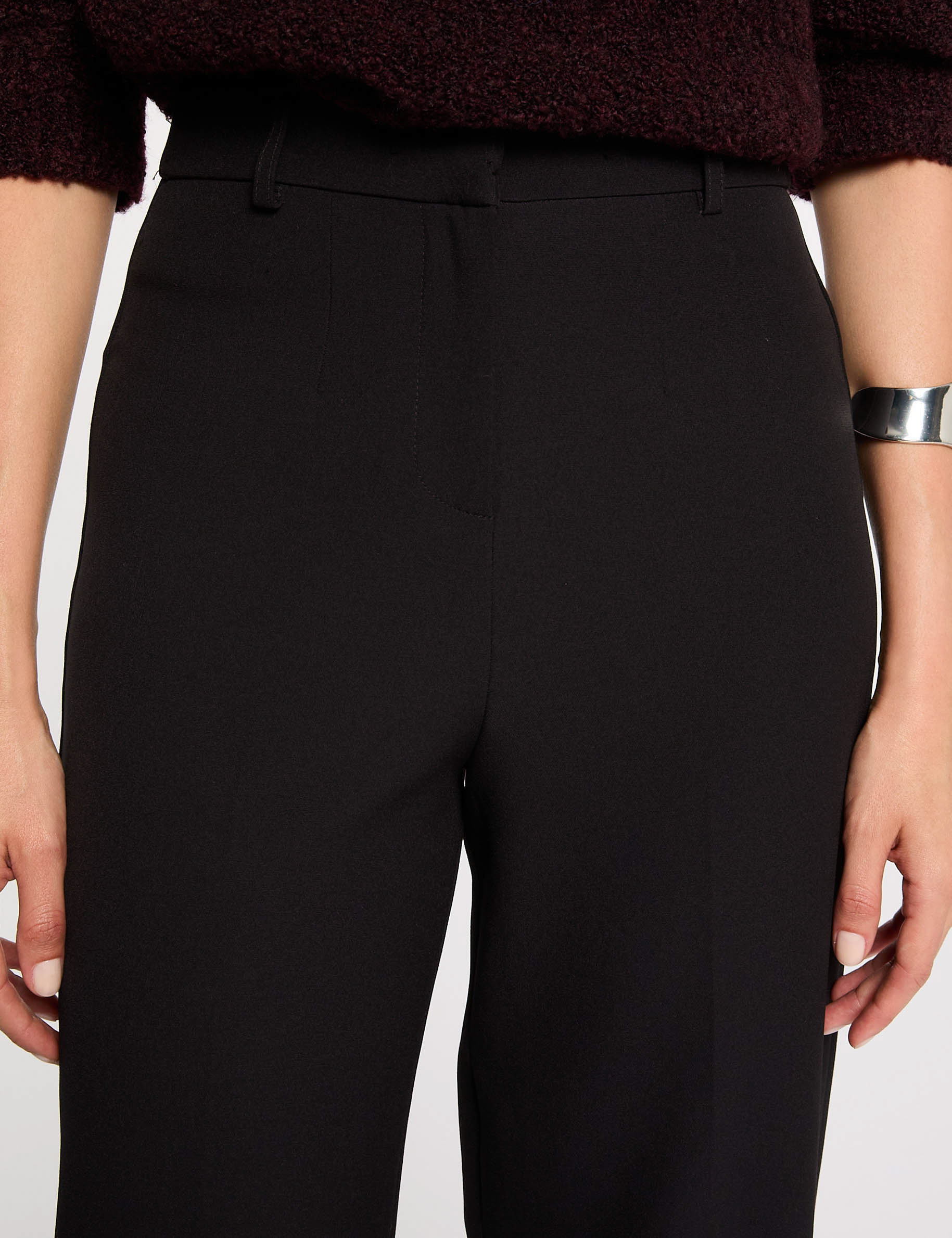pantalon droit a pinces noir femme Pantalon droit à pinces noir femme