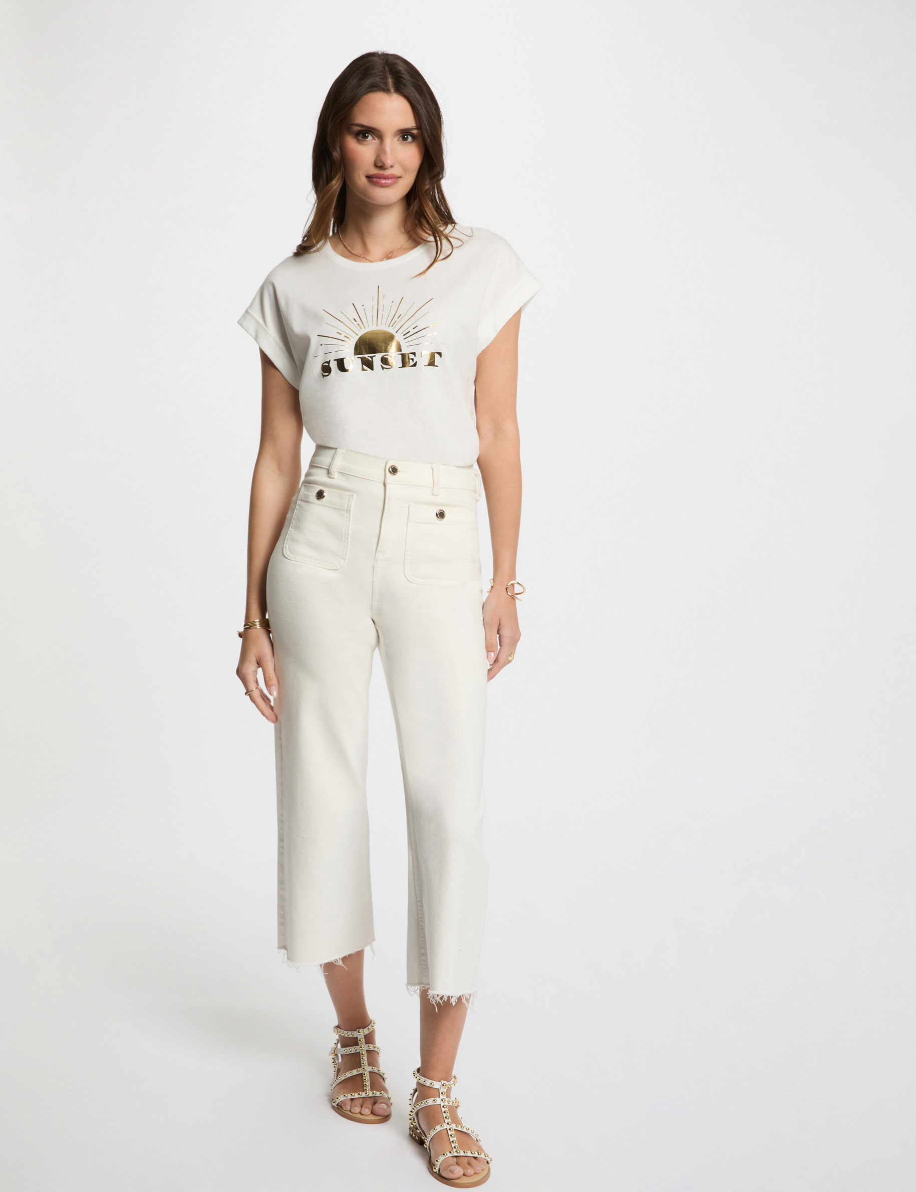 t shirt mit aufdruck weiss damen T-shirt mit Aufdruck weiss damen