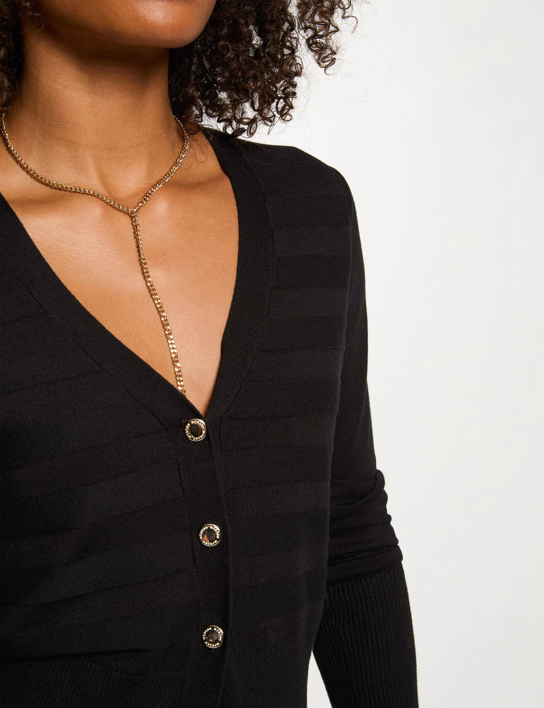 gilet manches longues noir femme Gilet manches longues noir femme