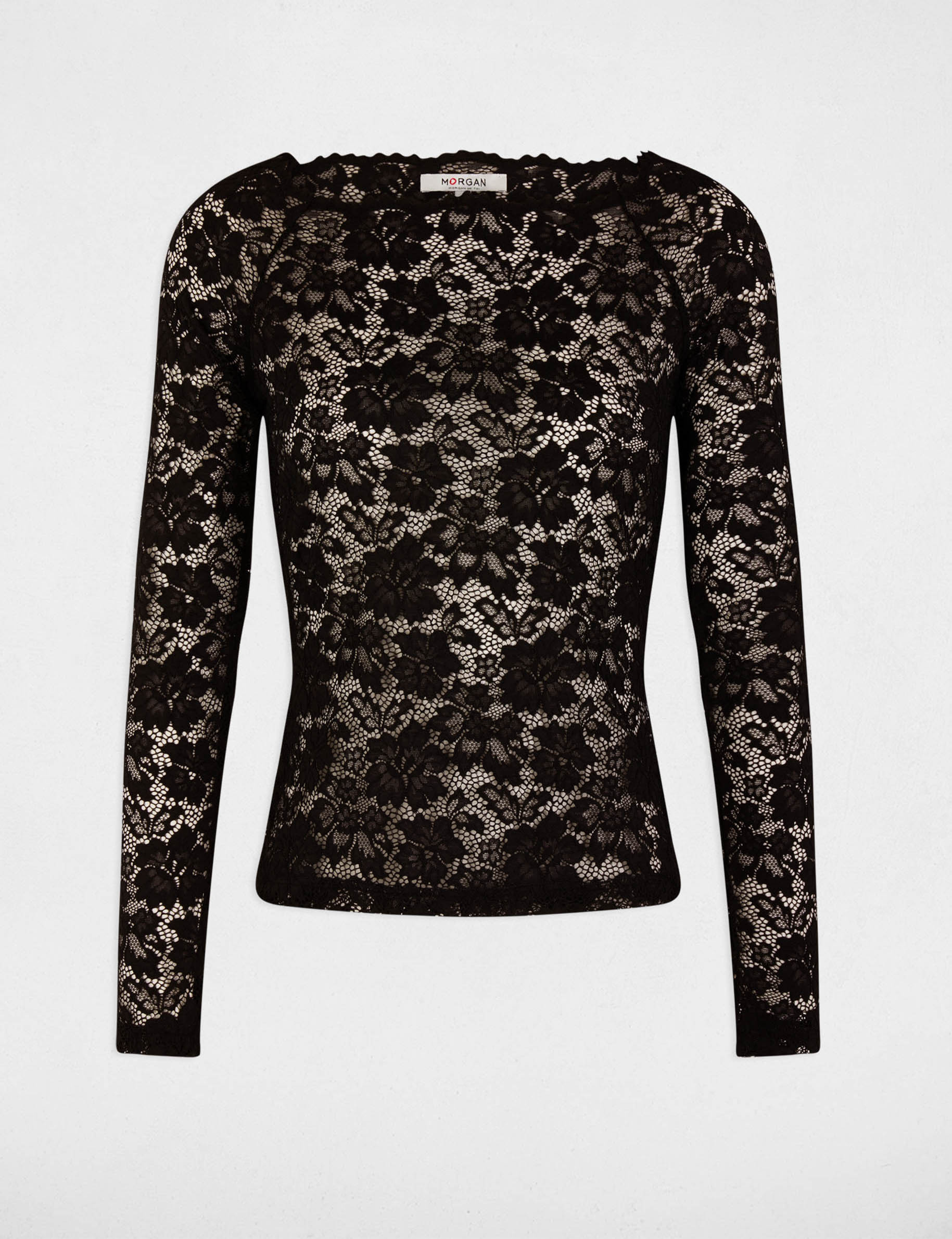 Langarmshirt schwarz damen