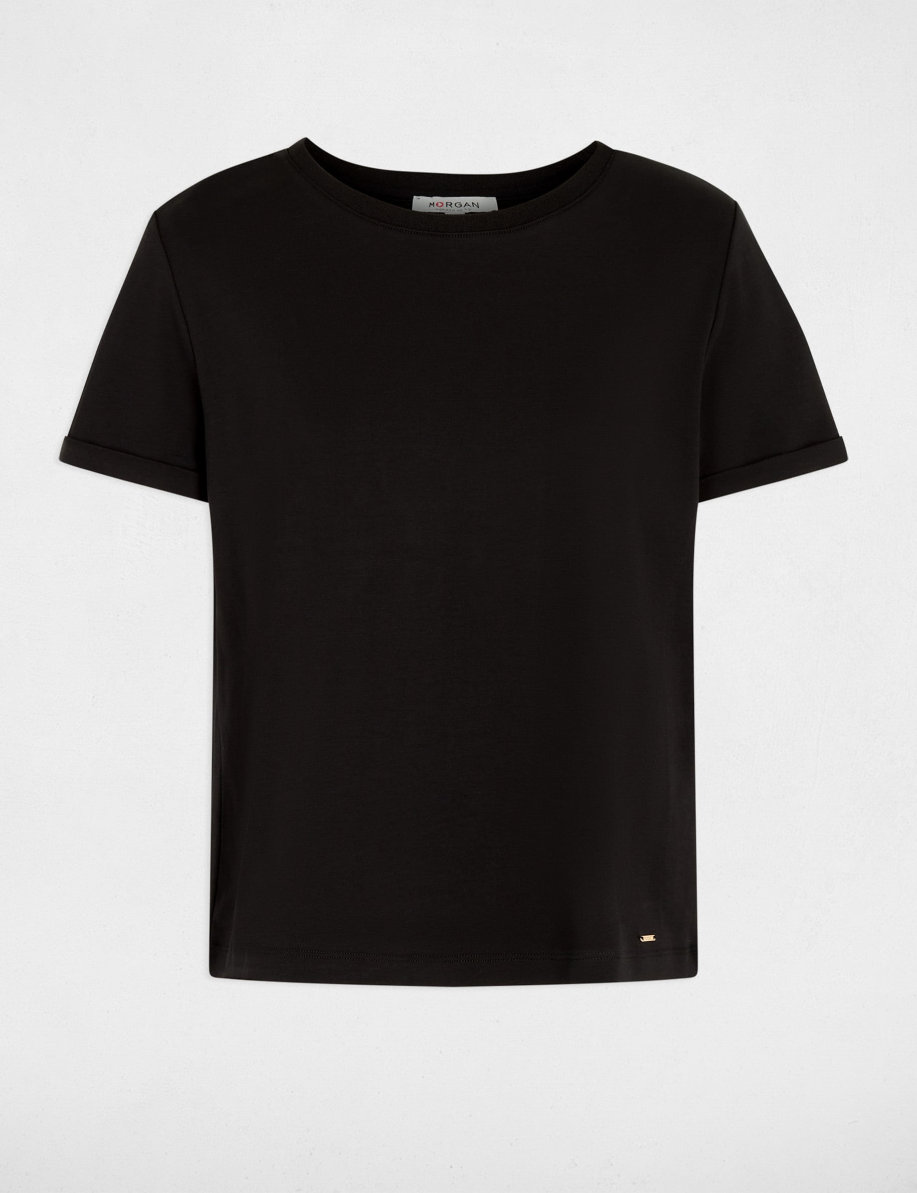T-shirt manches courtes noir femme