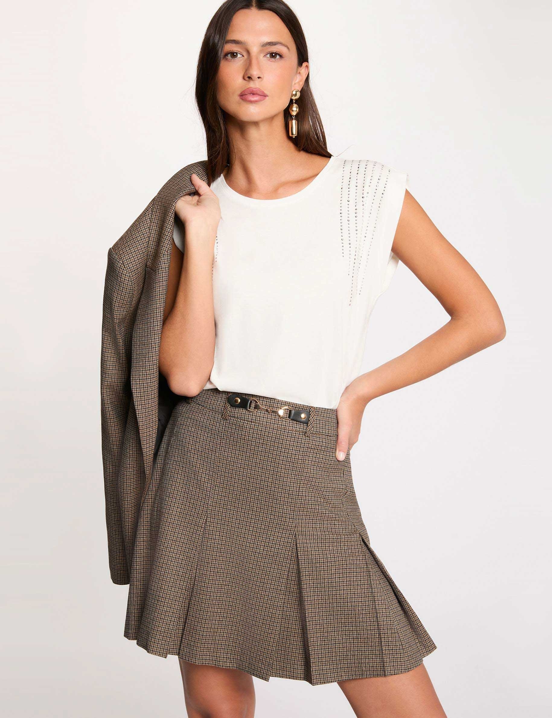 Kurzer Tweedrock mehrfarbig damen