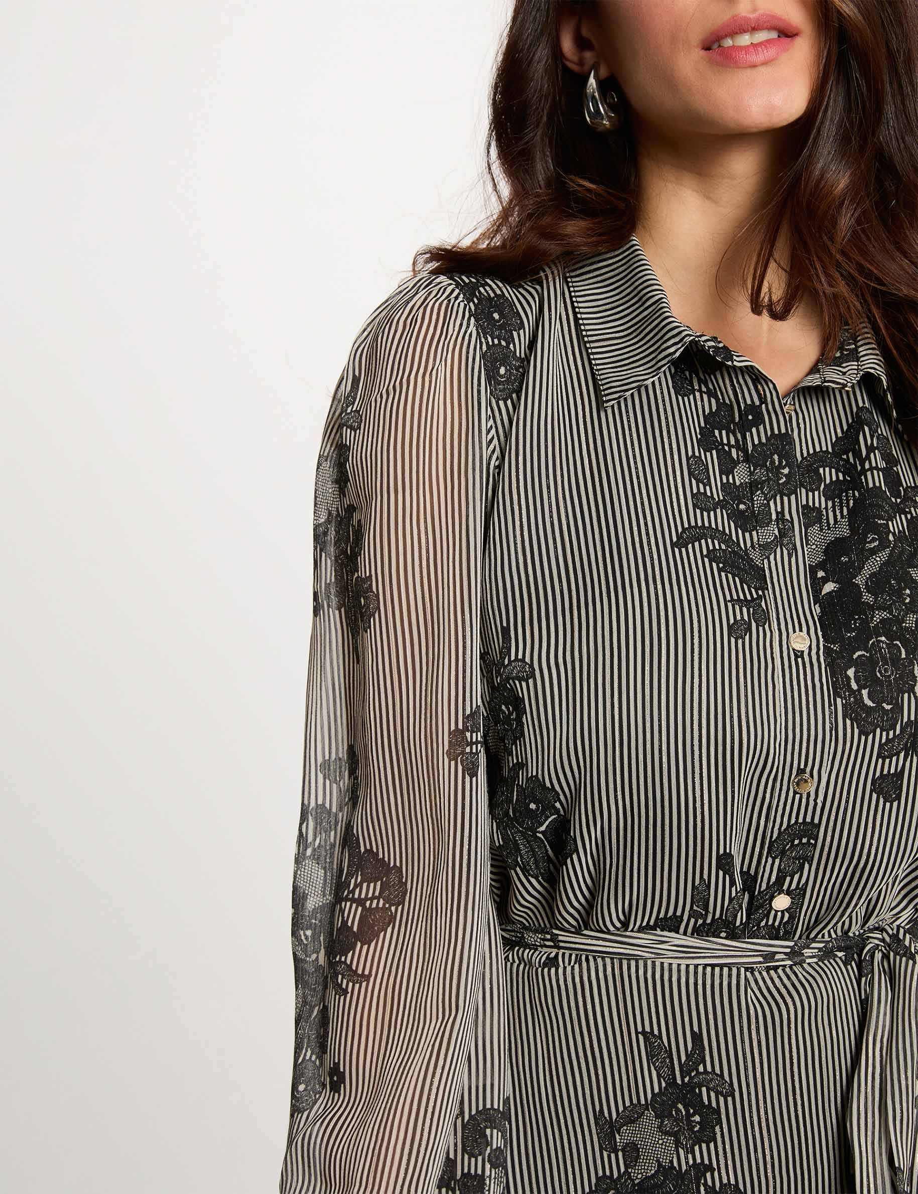 Robe courte fluide multicolore femme