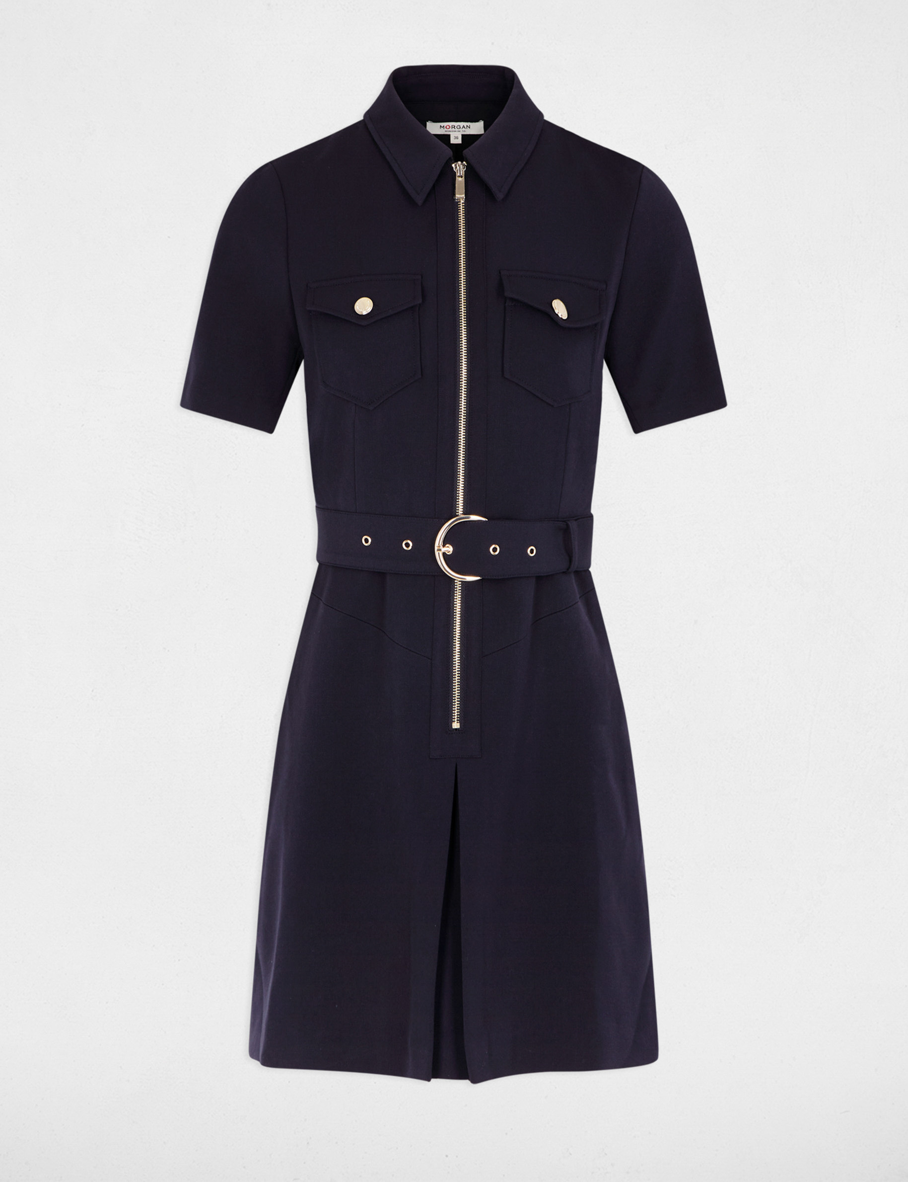 Kurzes, eng anliegendes Kleid marineblau damen