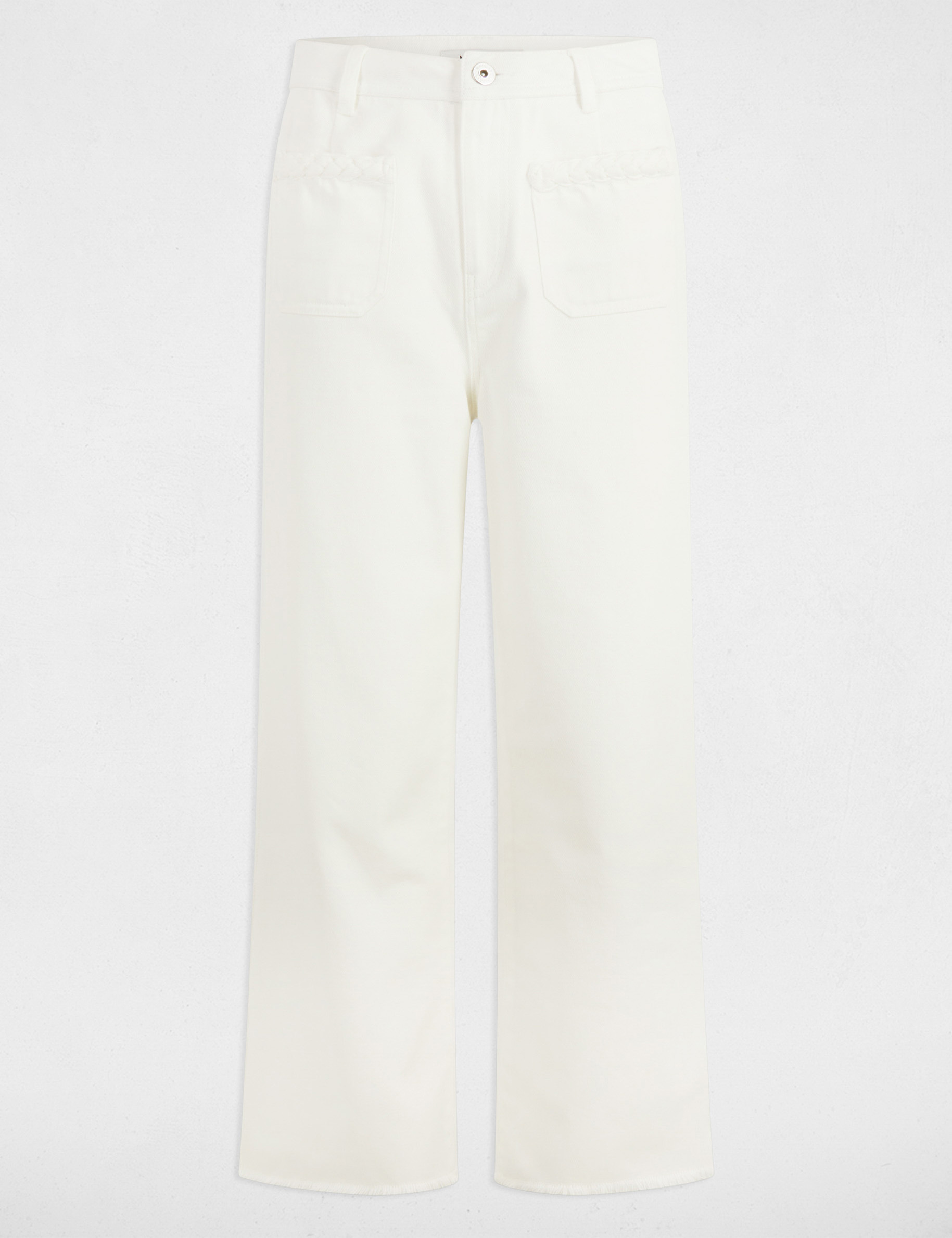 jeans flare taille haute blanc femme Jeans flare taille haute blanc femme