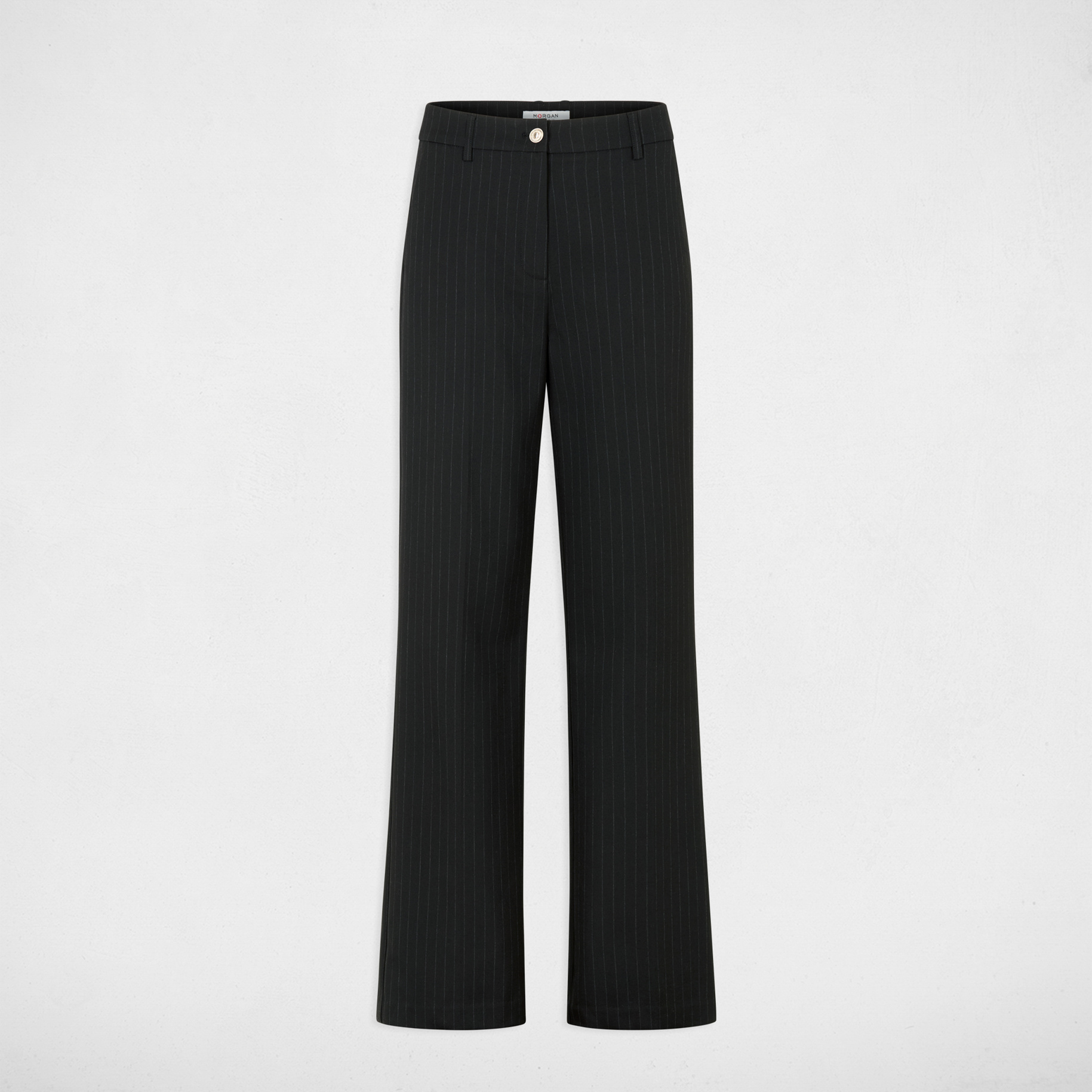 Gerade hochgeschnittene Hose schwarz damen