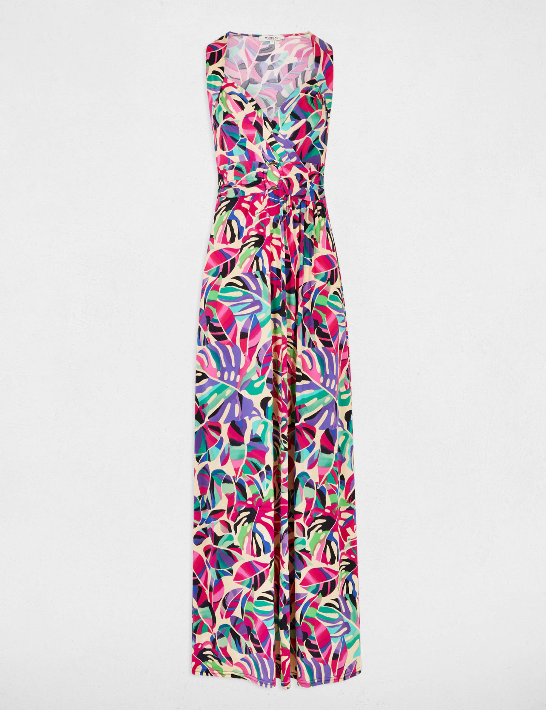 robe longue droite imprimee multicolore femme Robe longue droite imprimée multicolore femme