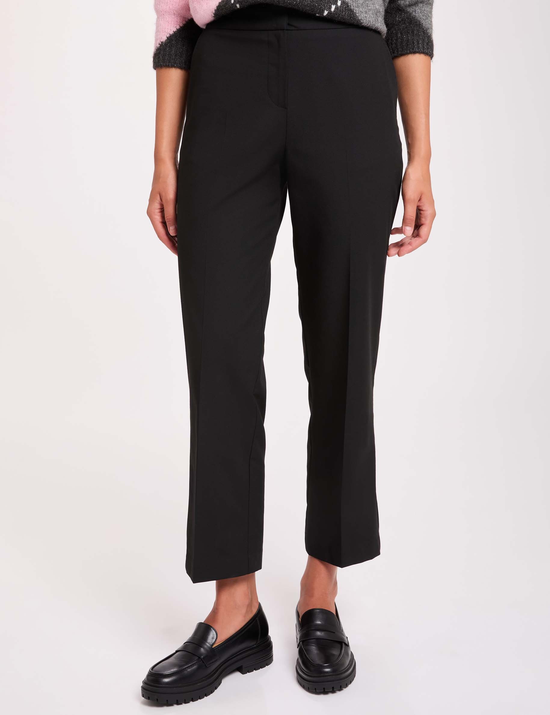 Slim-Zigarettenhose schwarz damen