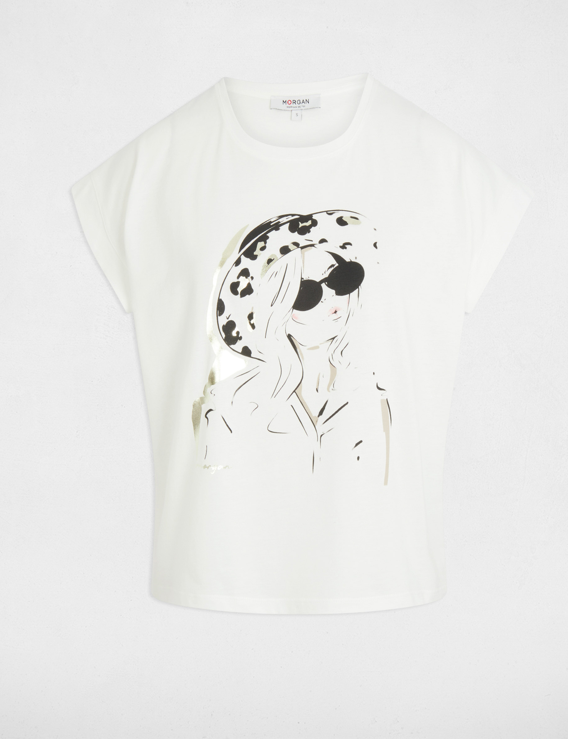 t shirt a inscription blanc femme T-shirt à inscription blanc femme
