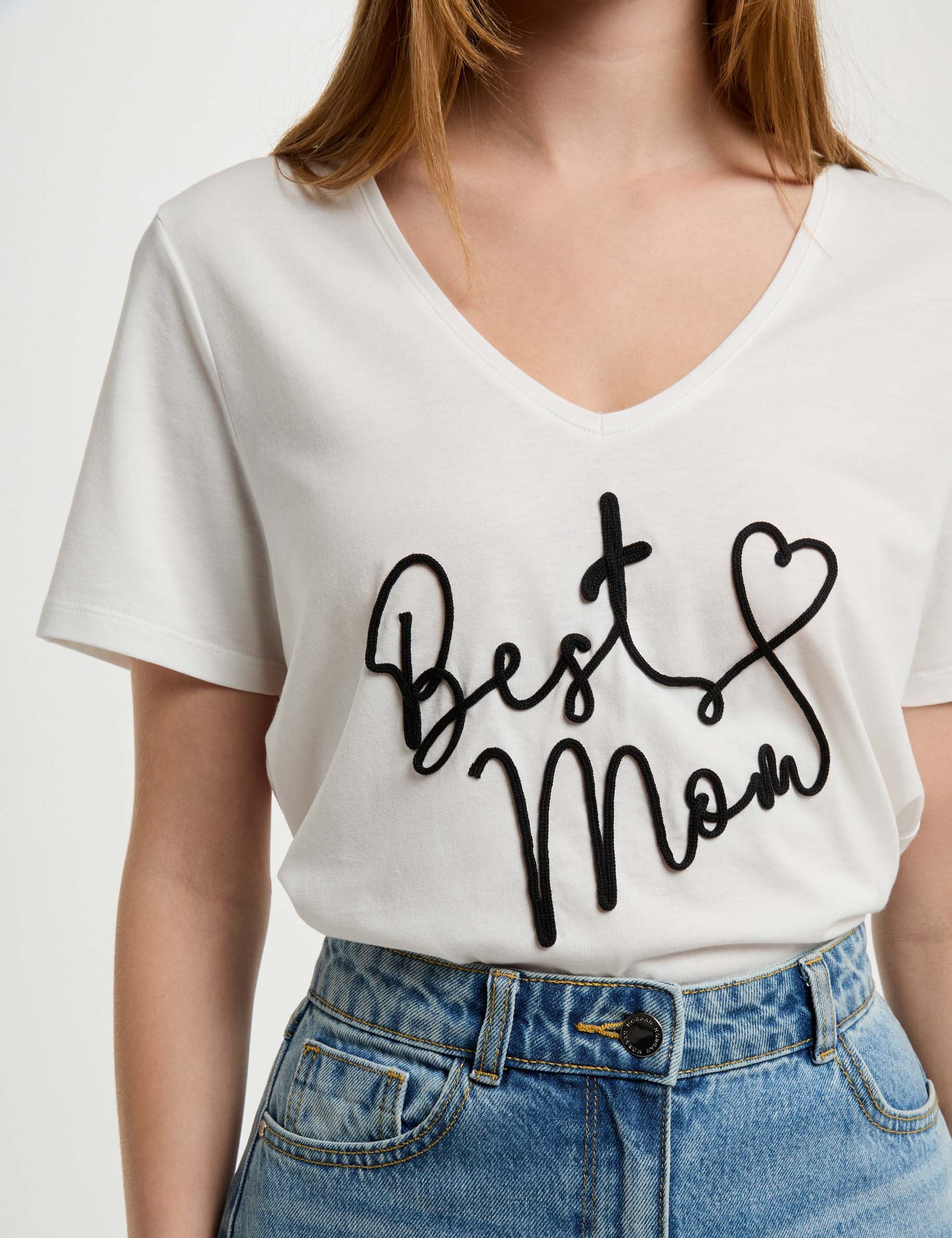 t shirt mit aufdruck weiss damen T-shirt mit Aufdruck weiss damen