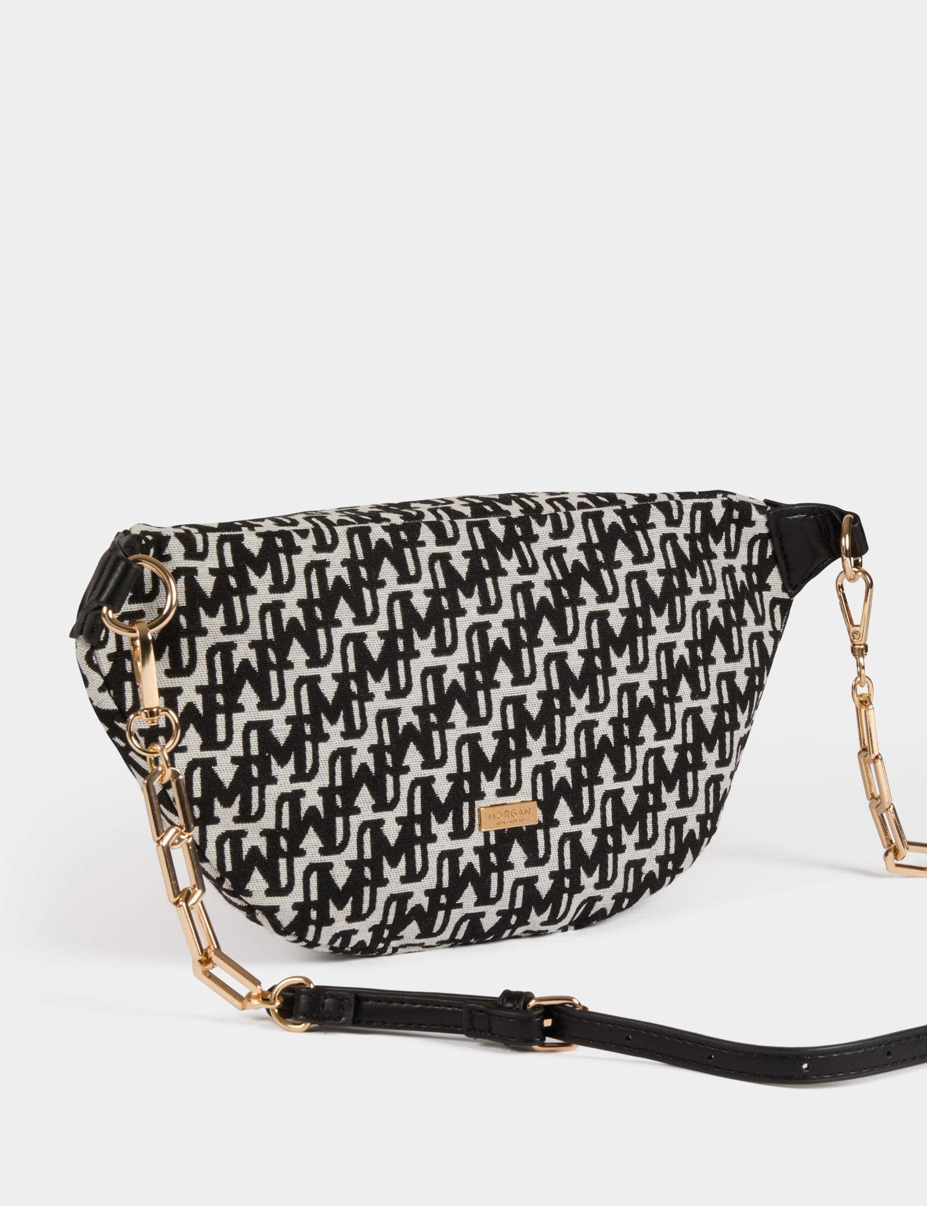 Monogrammierte G&uuml;rteltasche schwarz damen