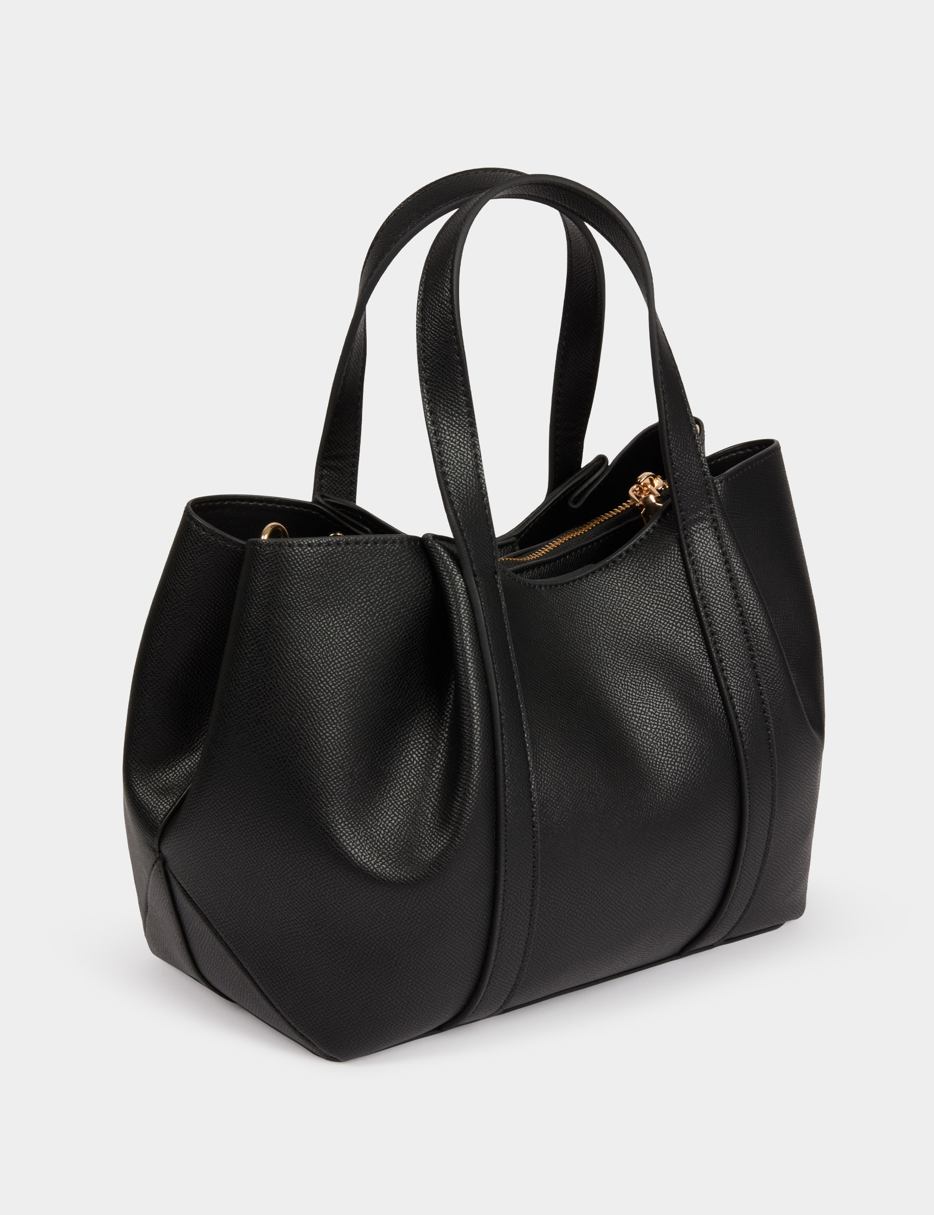 Sac cabas similicuir noir femme