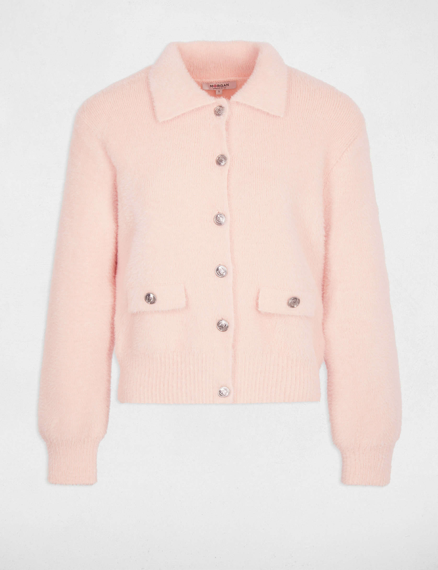 Flie&szlig;ende Jacke mit Reverskragen hellrosa damen