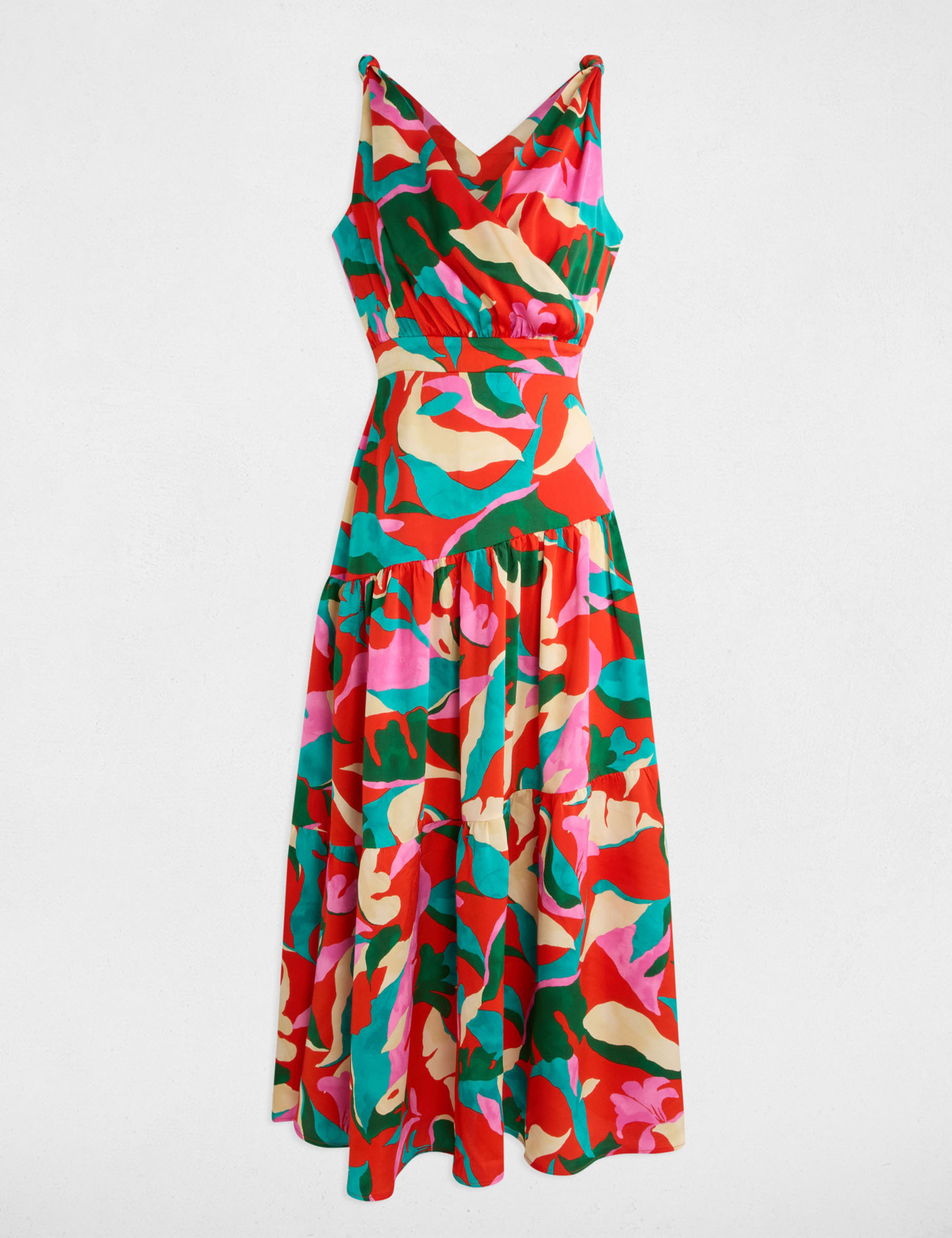robe longue droite imprimee multicolore femme Robe longue droite imprimée multicolore femme