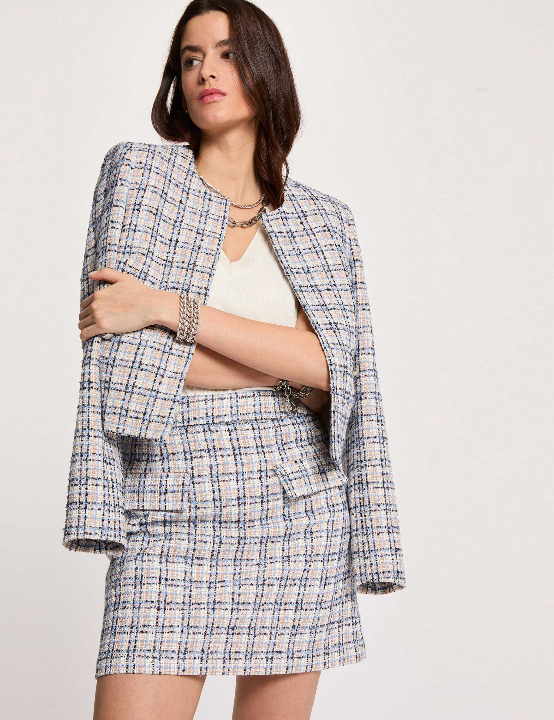 Kurzer Skaterrock mehrfarbig damen