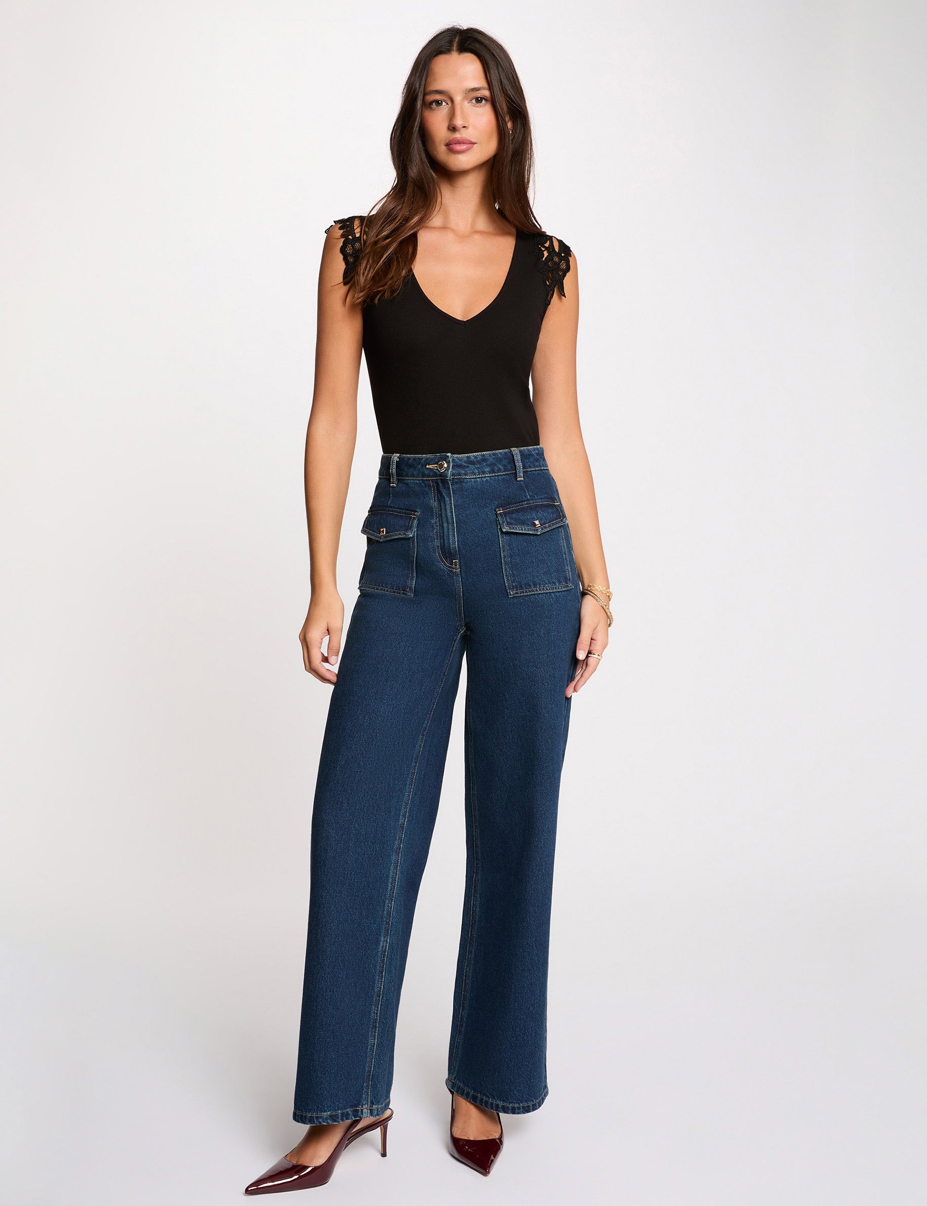 &Auml;rmelloses Top schwarz damen