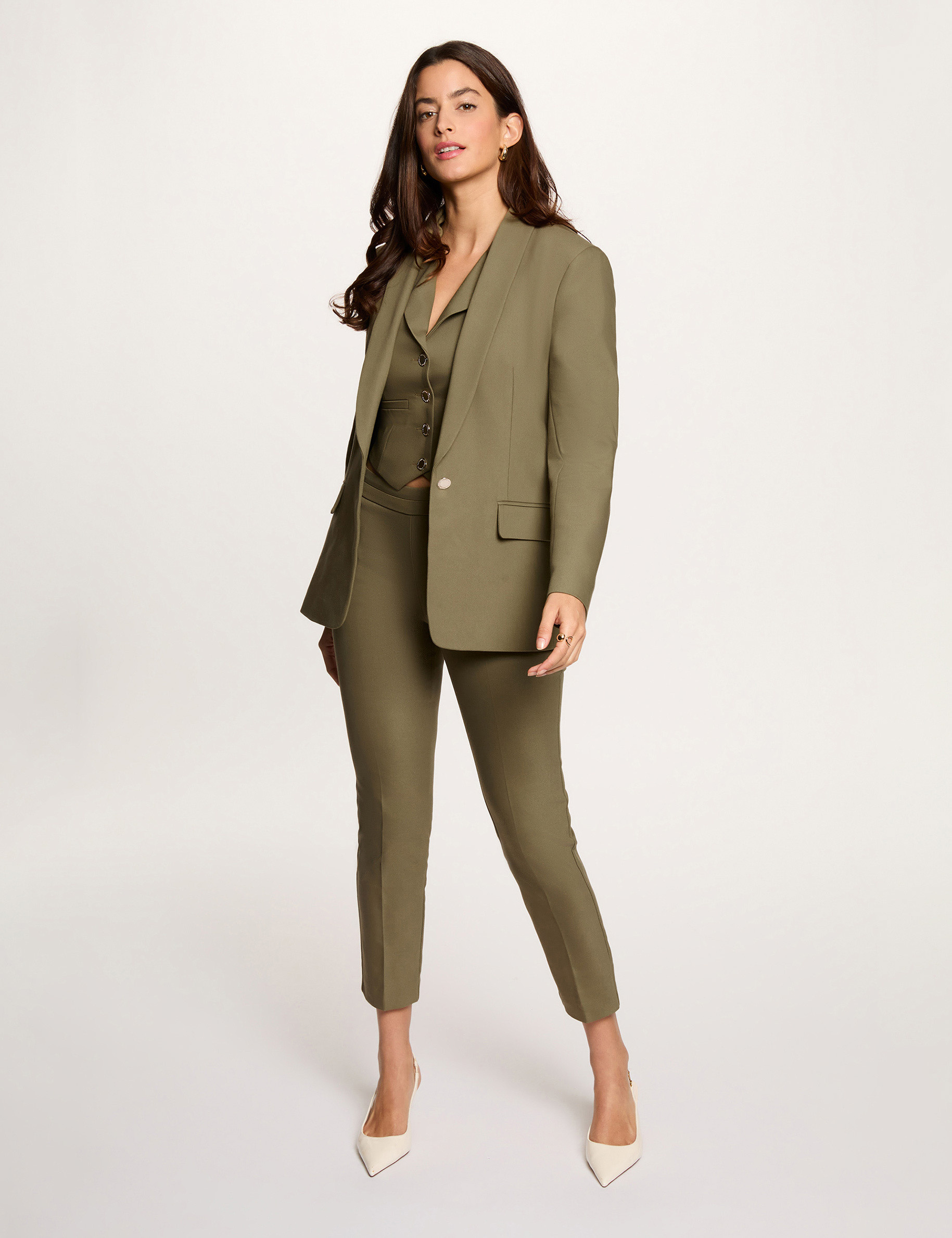 7/8-Zigarettenhose khakigr&uuml;n damen