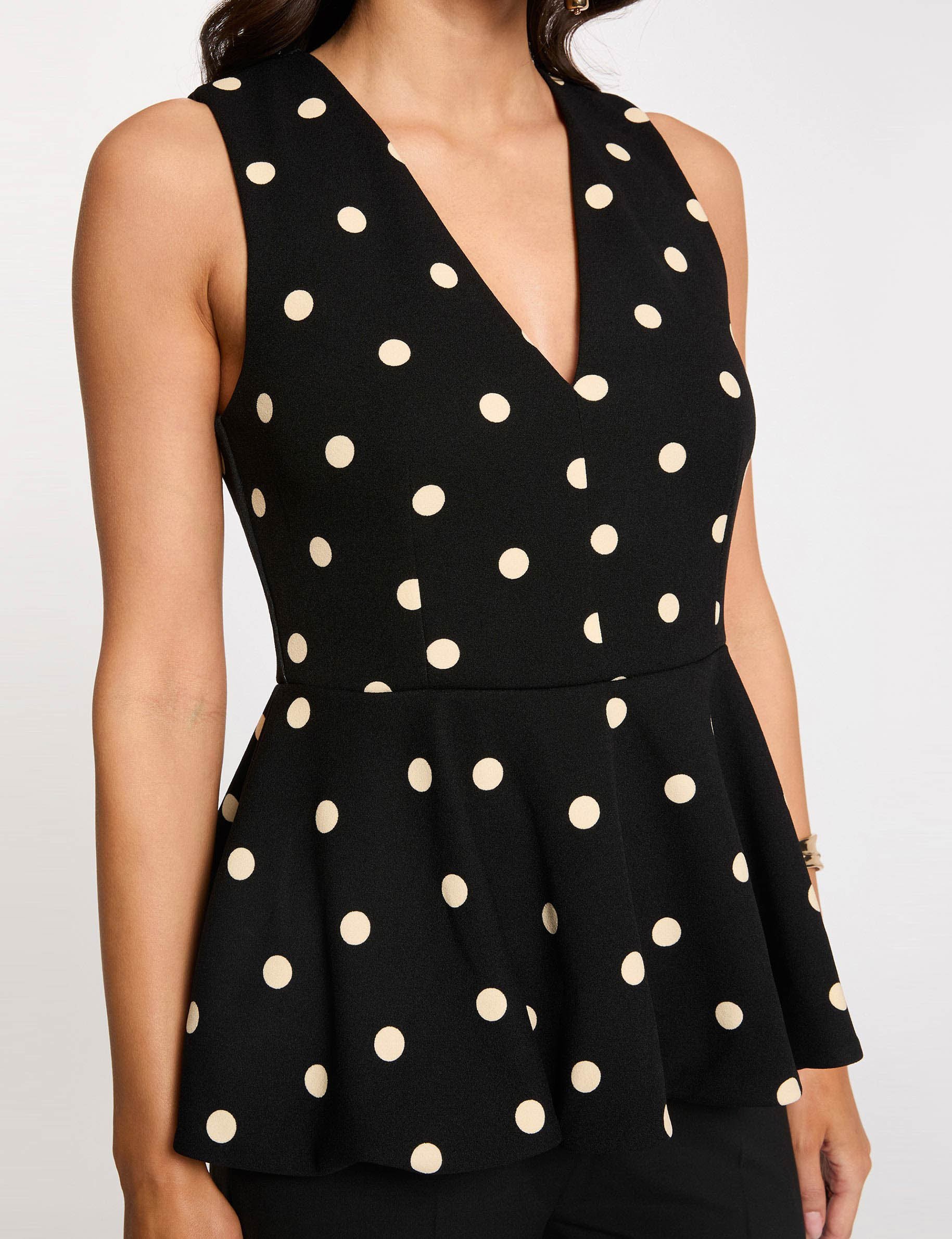 Tailliertes V-Ausschnitt-Top weiss damen