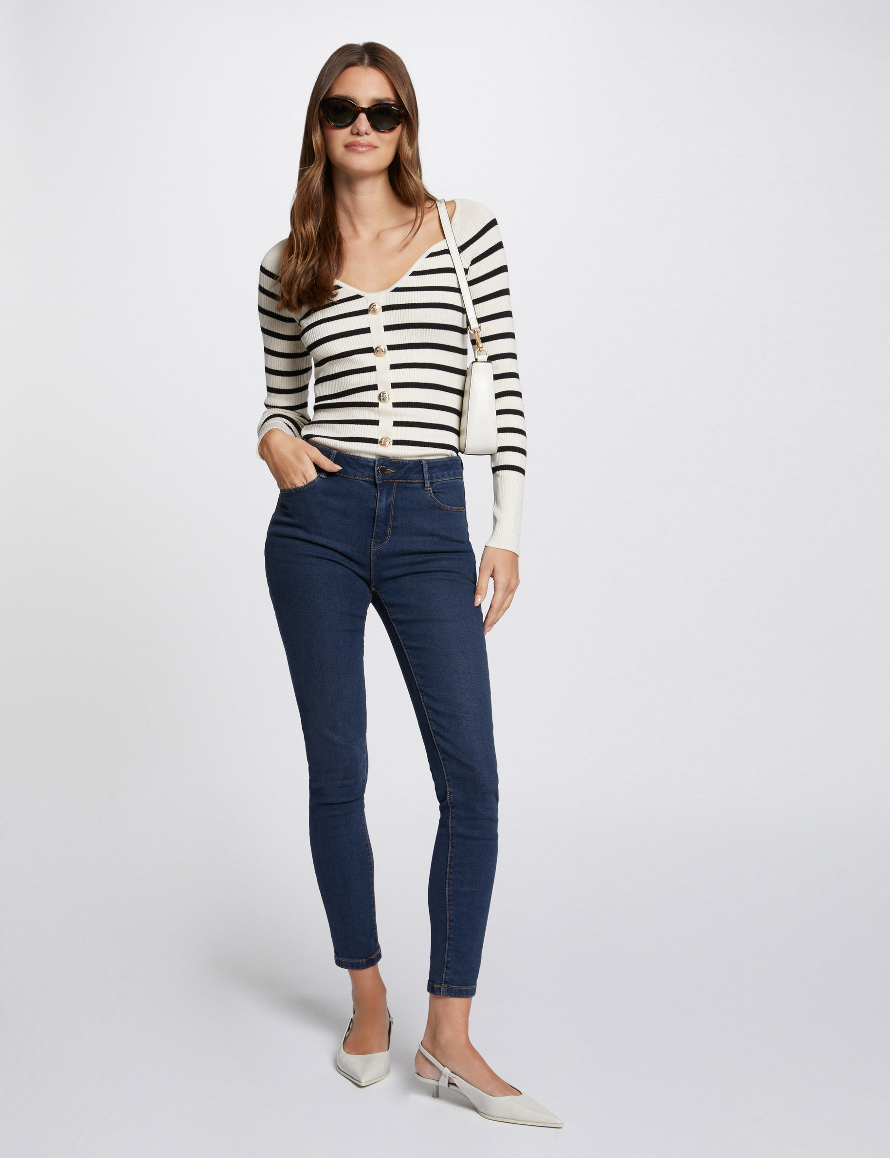 jeans slim taille standard denim brut femme Jeans slim taille standard denim brut femme