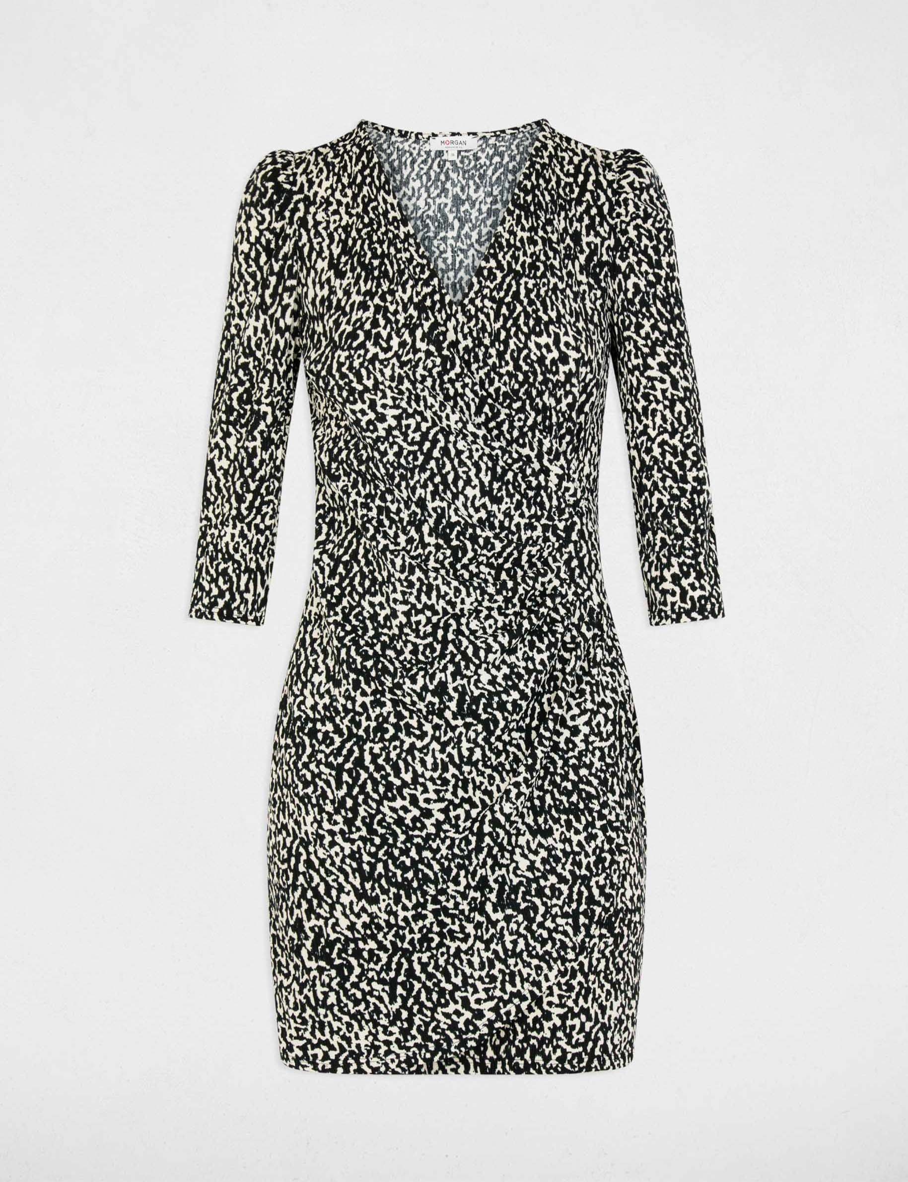 Robe courte ajust&eacute;e multicolore femme