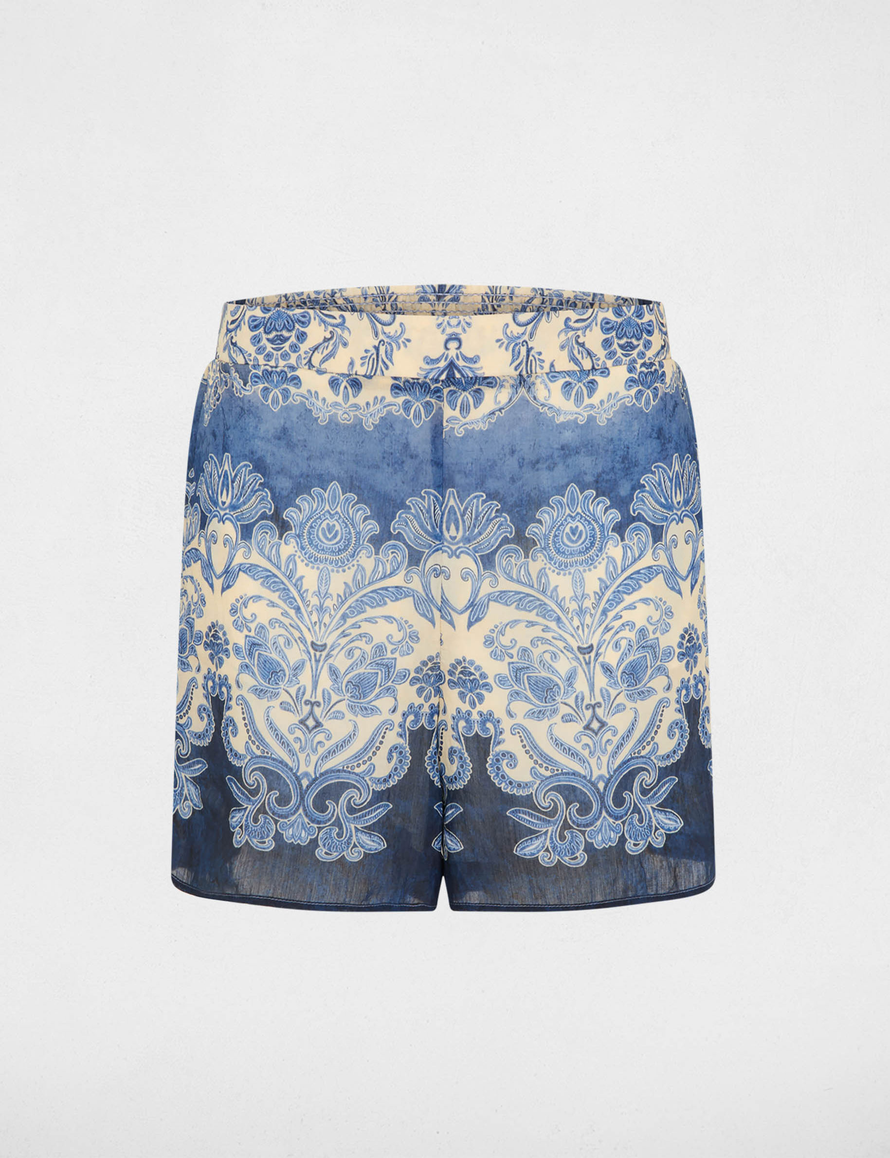 Short fluide imprim&eacute; multicolore femme