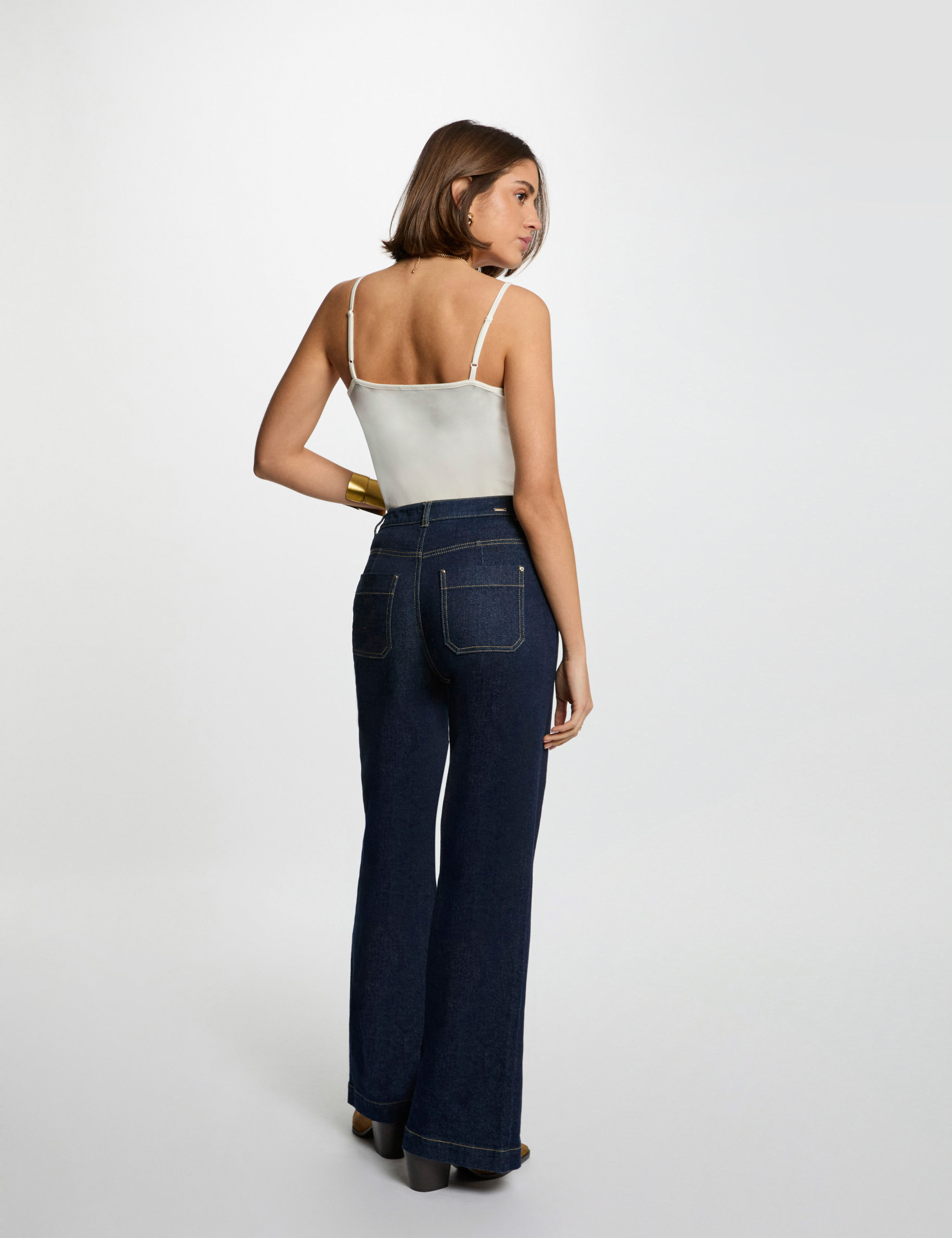 top mit schmalen tragern elfenbein damen Top mit schmalen Trägern elfenbein damen