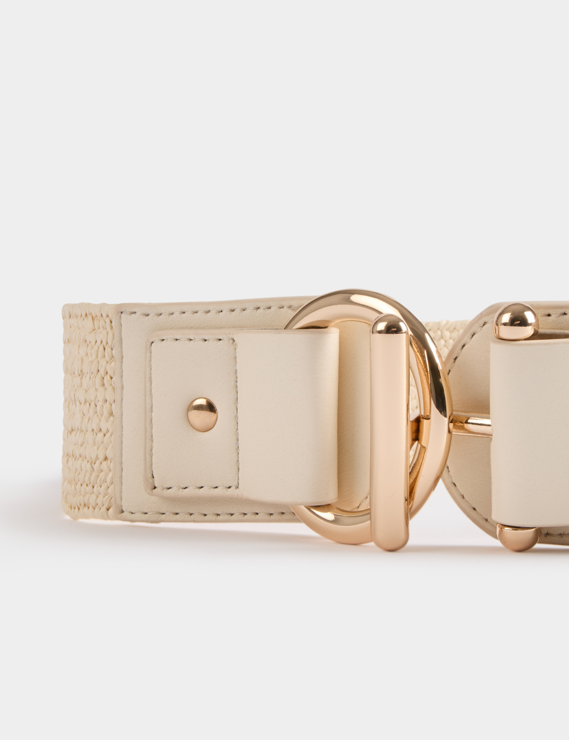 ceinture elastiquee tressee sable femme Ceinture élastiquée tressée sable femme