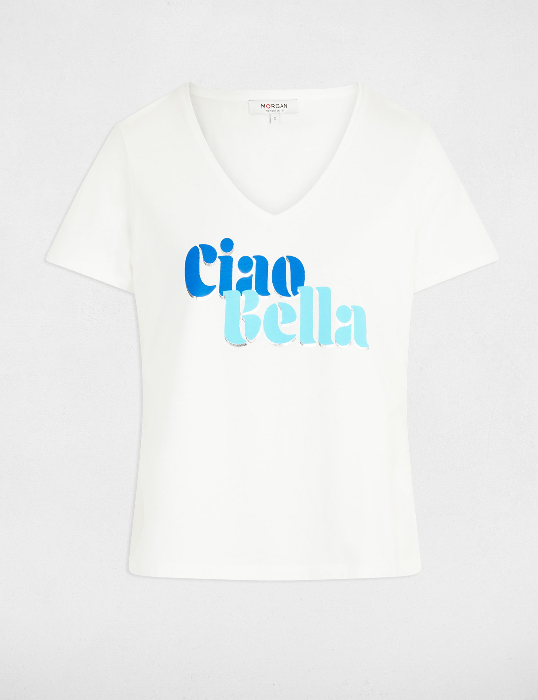 t shirt mit aufdruck weiss damen T-shirt mit Aufdruck weiss damen
