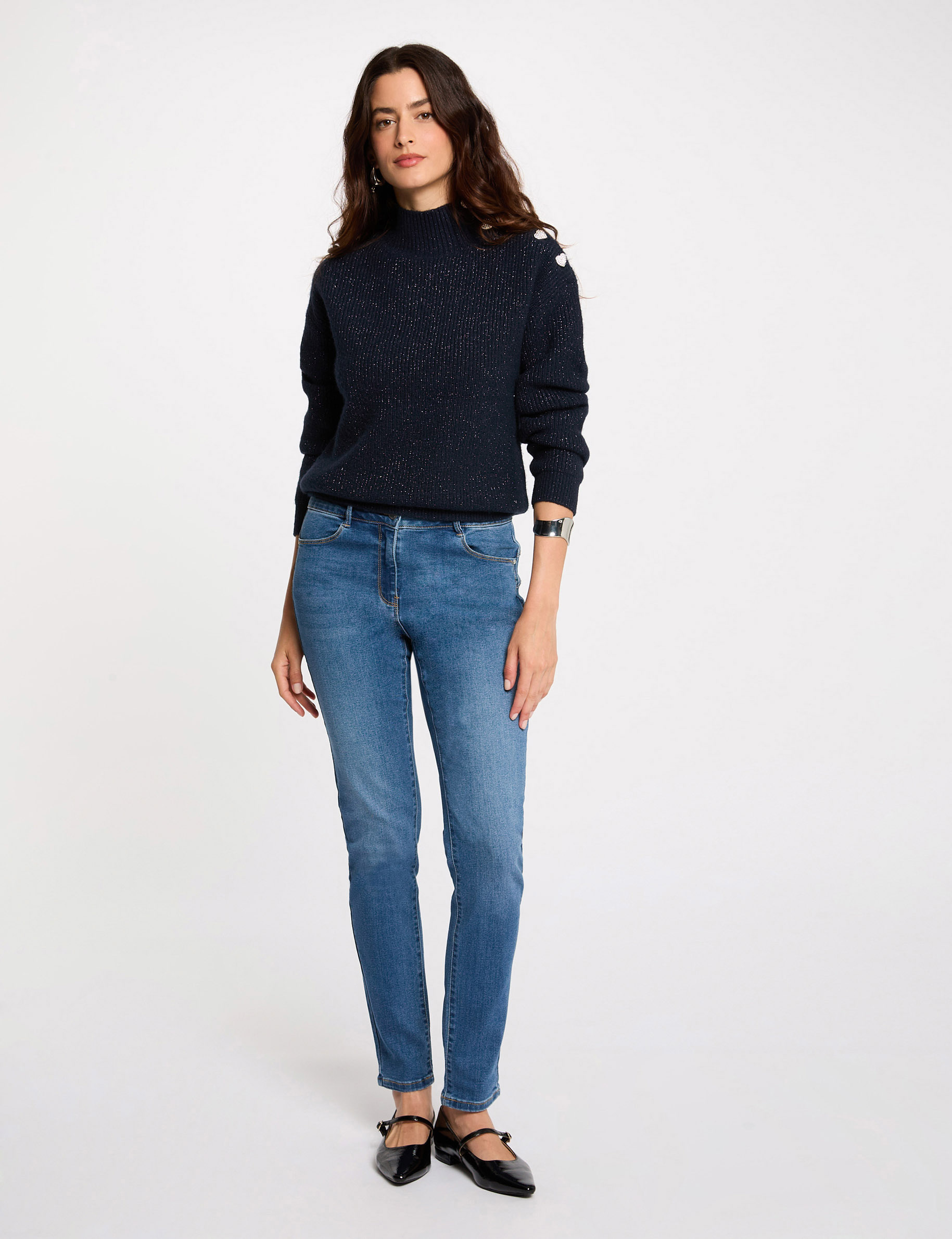 Slim Jeans in Standardgr&ouml;sse stone denim damen