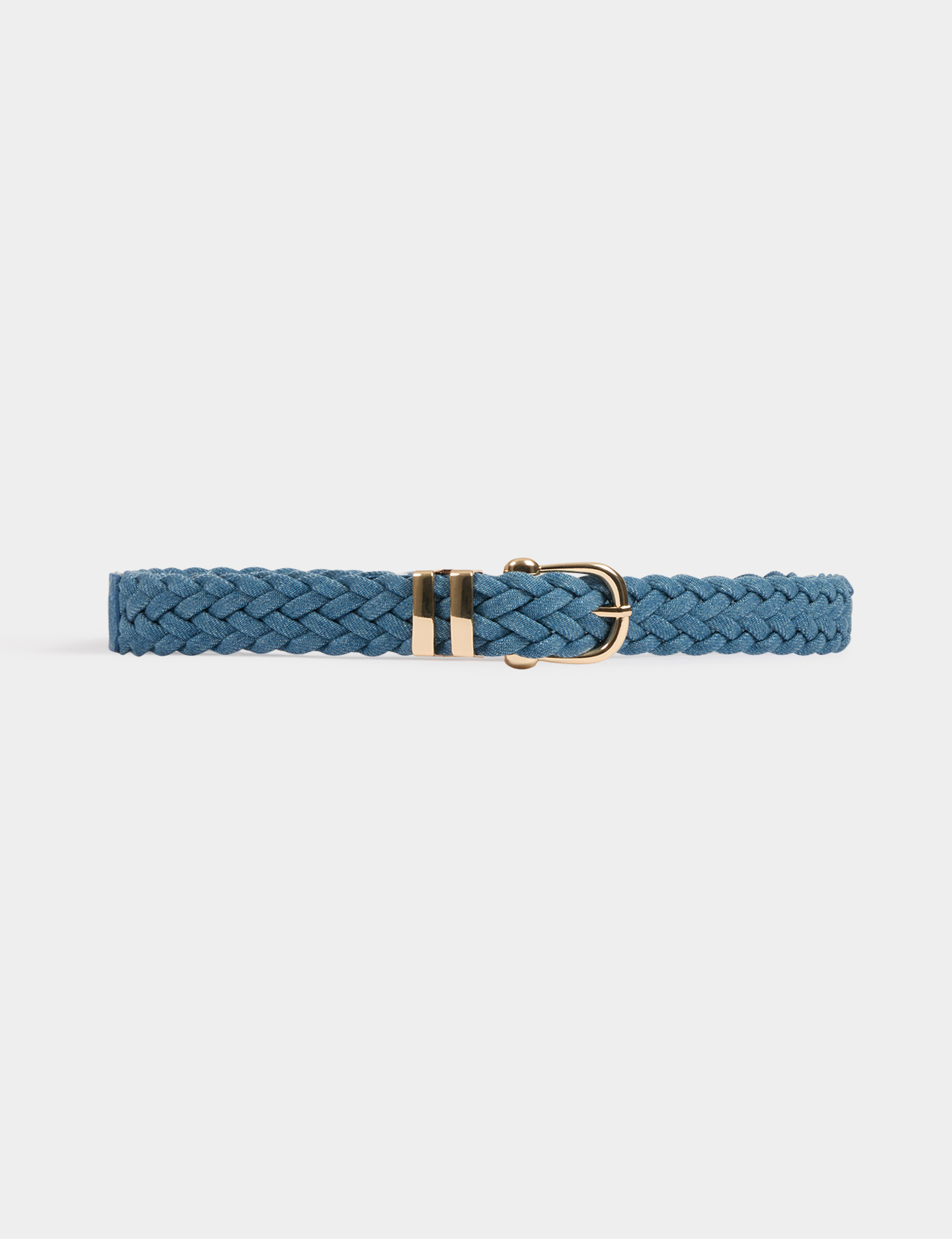 ceinture tressee en jean denim stone femme Ceinture tressée en jean denim stone femme