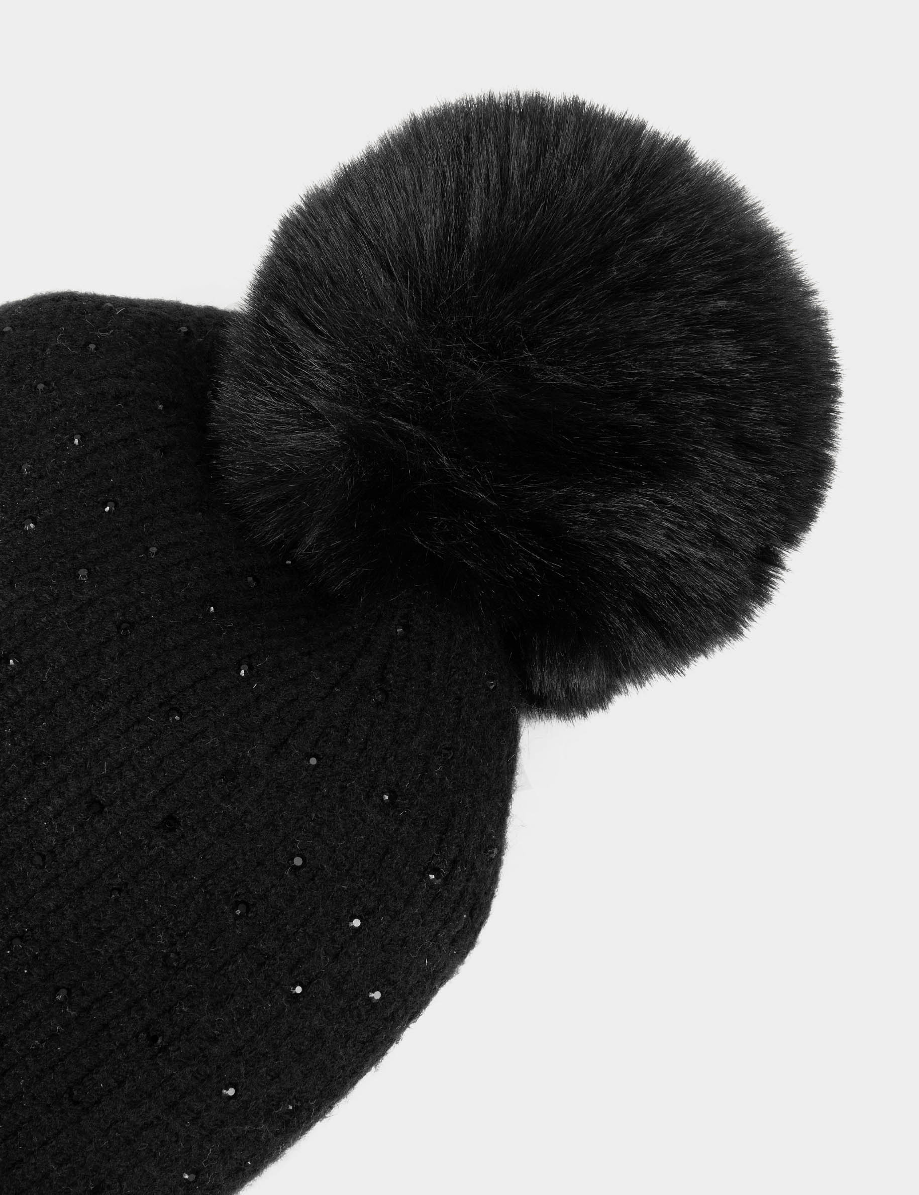 Strass-M&uuml;tze schwarz damen