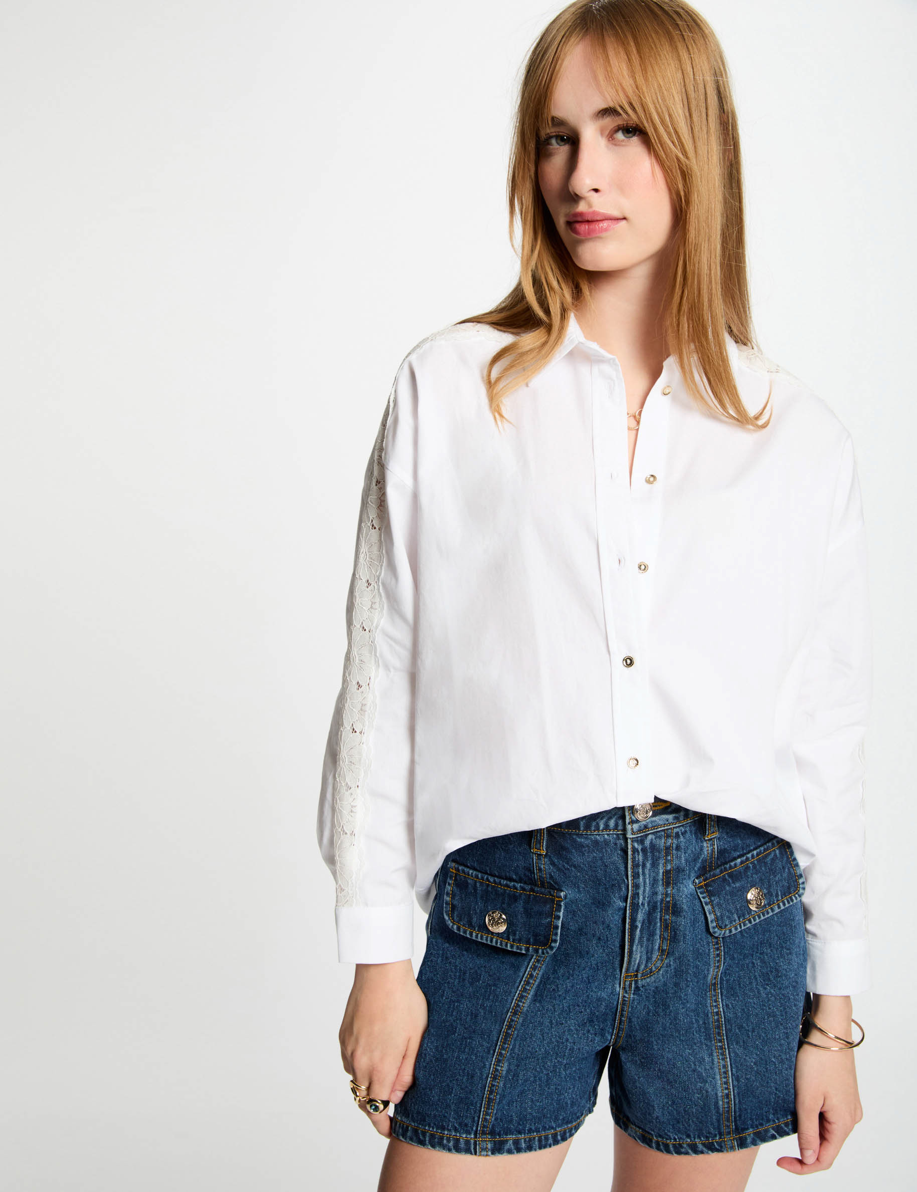 chemise manches longues blanc femme Chemise manches longues blanc femme