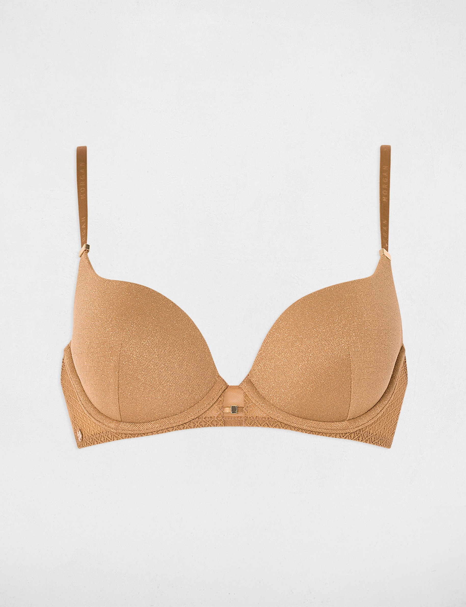 Soutien-gorge avec coques jaune or femme