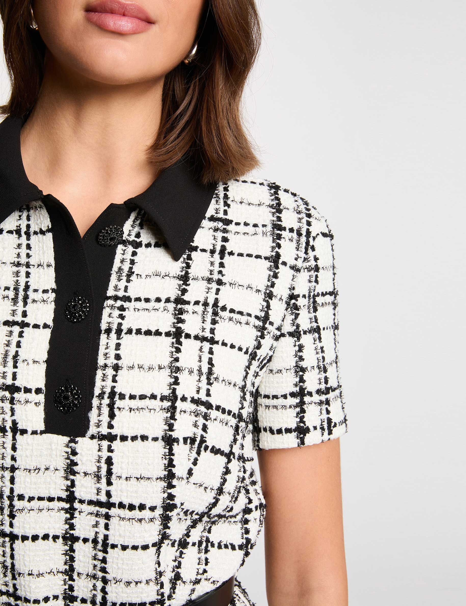 Kurzes, ausgestelltes Kleid mehrfarbig damen