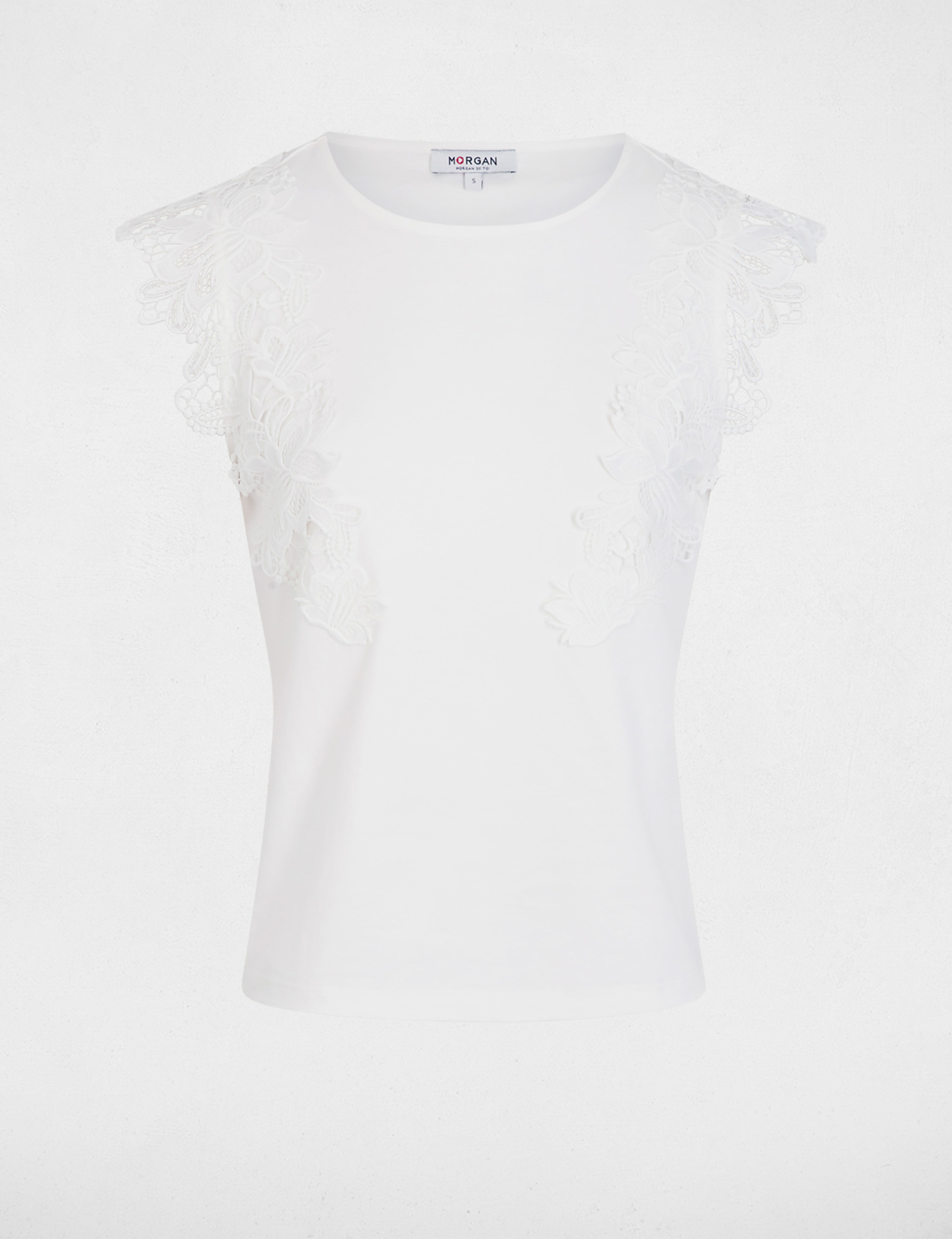 T-shirt manches courtes blanc femme