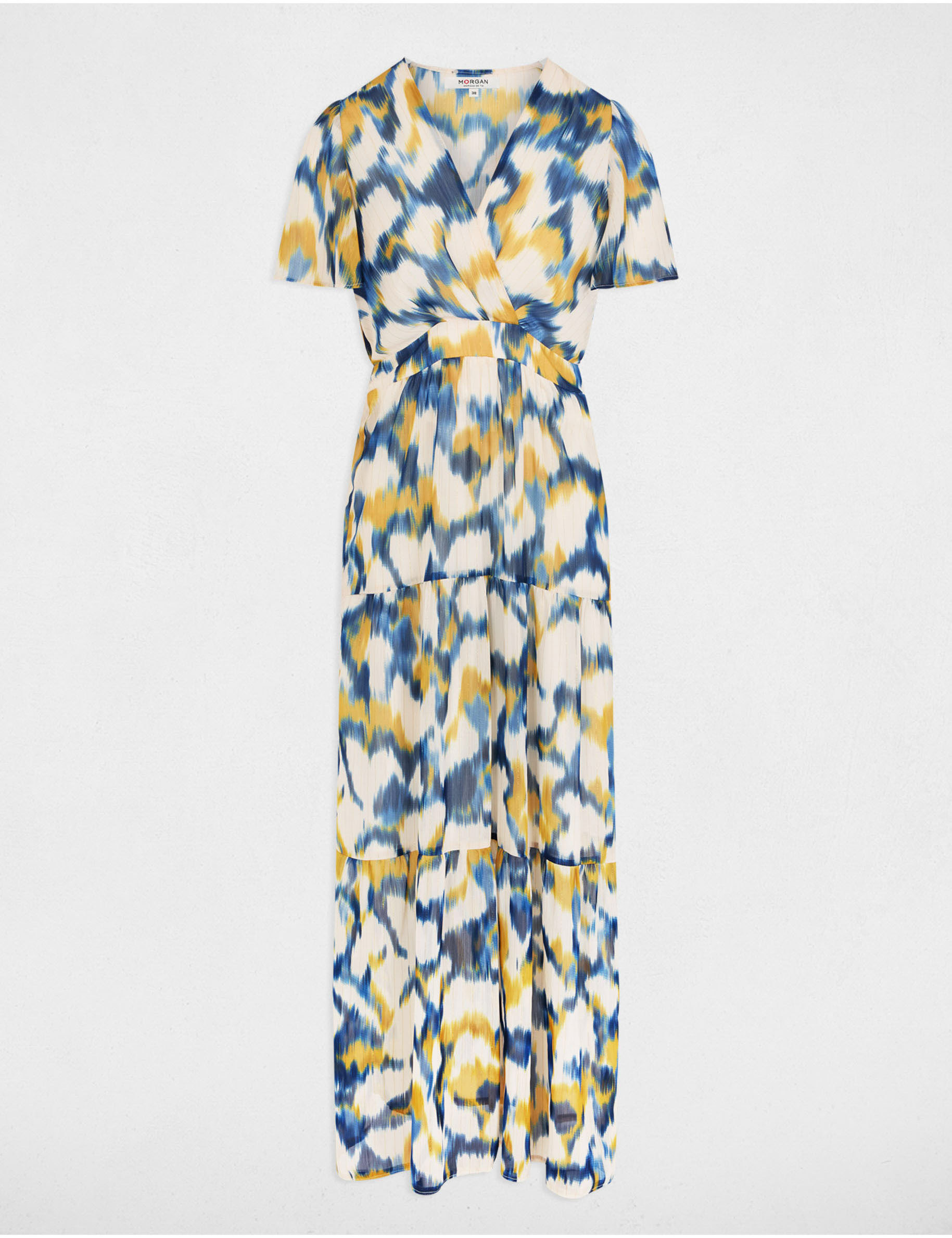 robe longue droite imprimee multicolore femme Robe longue droite imprimée multicolore femme