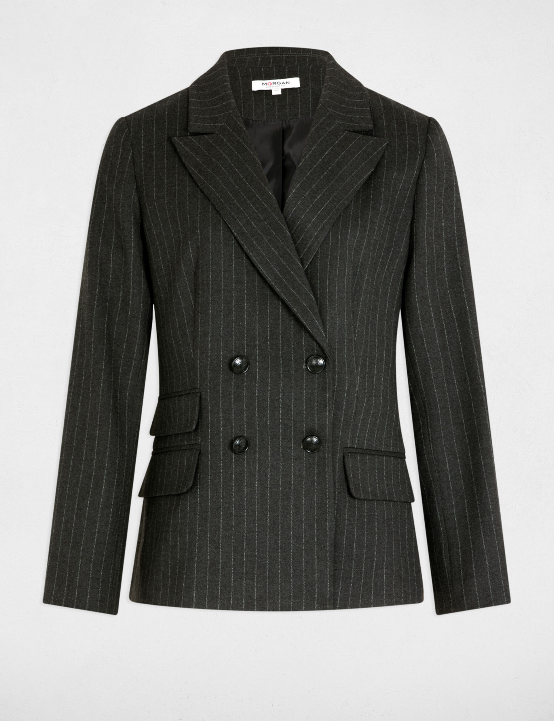 Gestreifter Blazer dunkelgrau damen