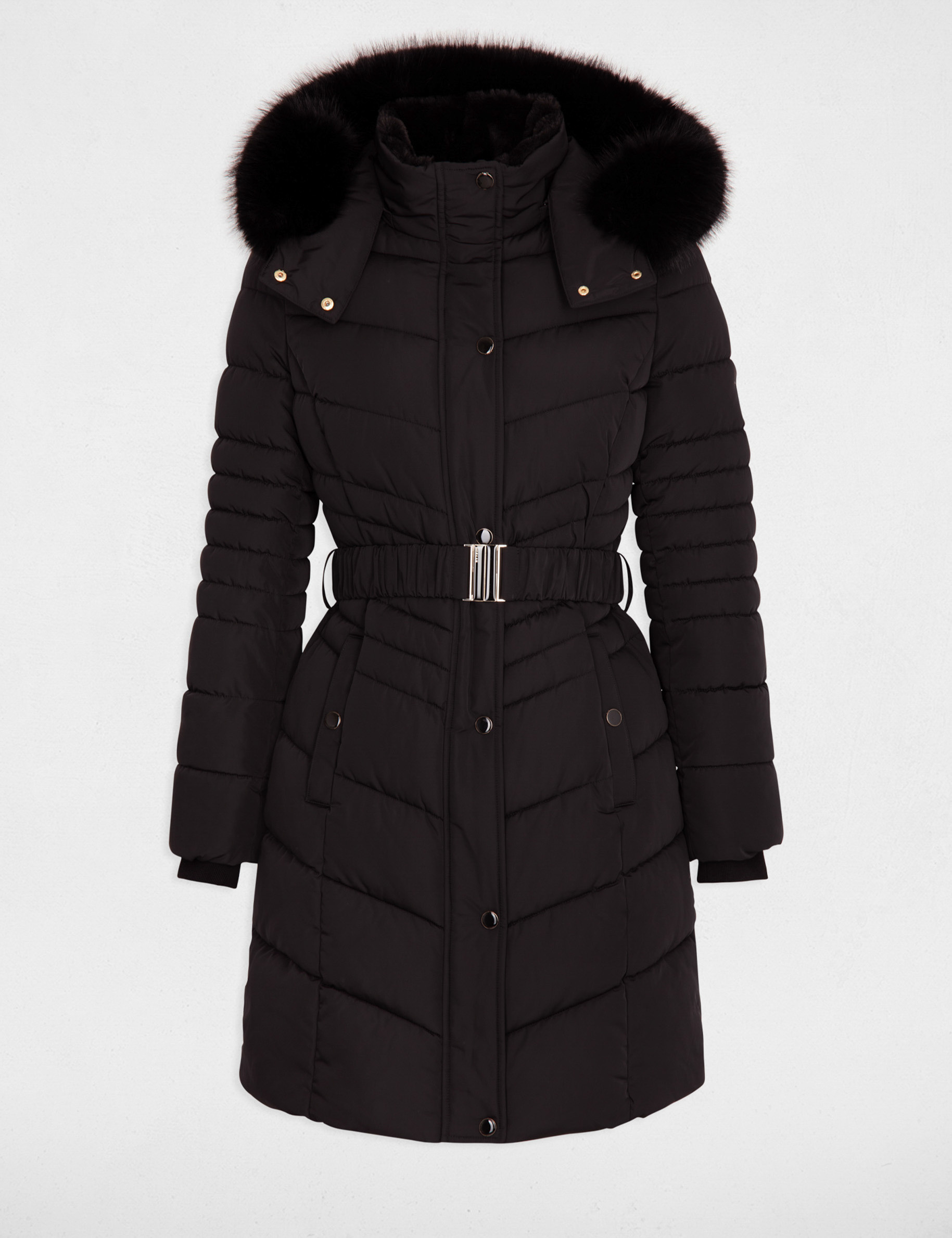 doudoune longue a capuche noir femme Doudoune longue à capuche noir femme