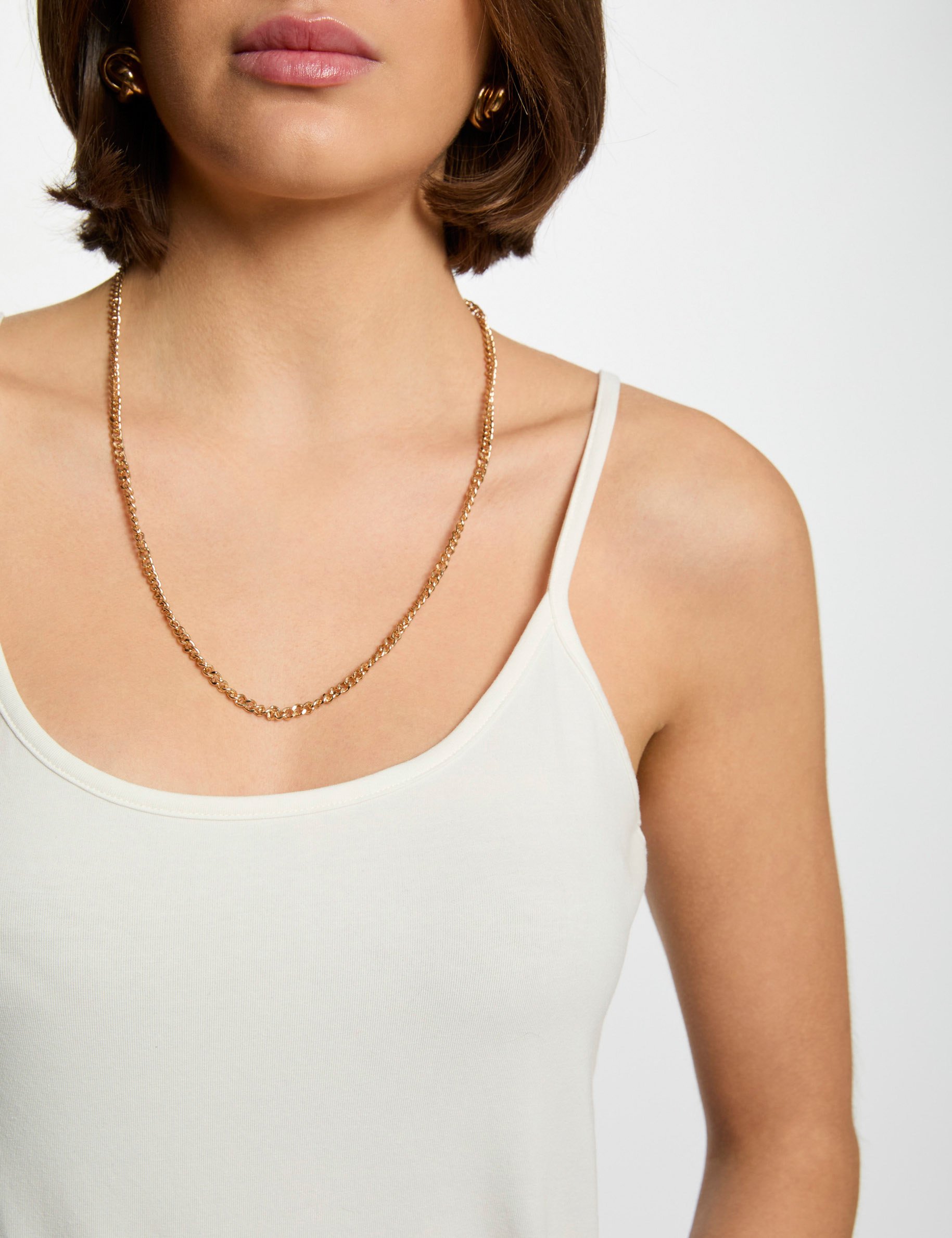 top mit schmalen tragern elfenbein damen Top mit schmalen Trägern elfenbein damen