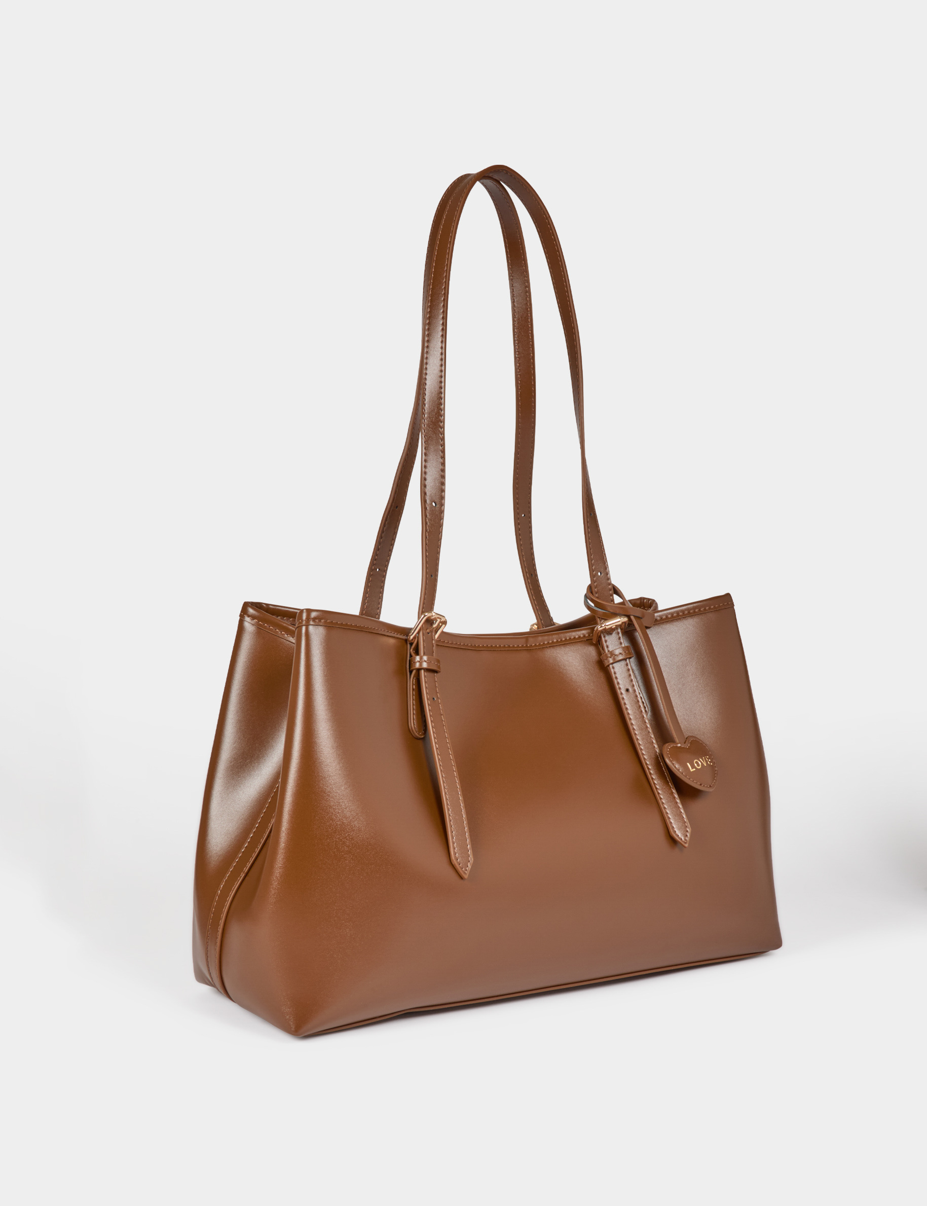 Sac cabas similicuir marron femme
