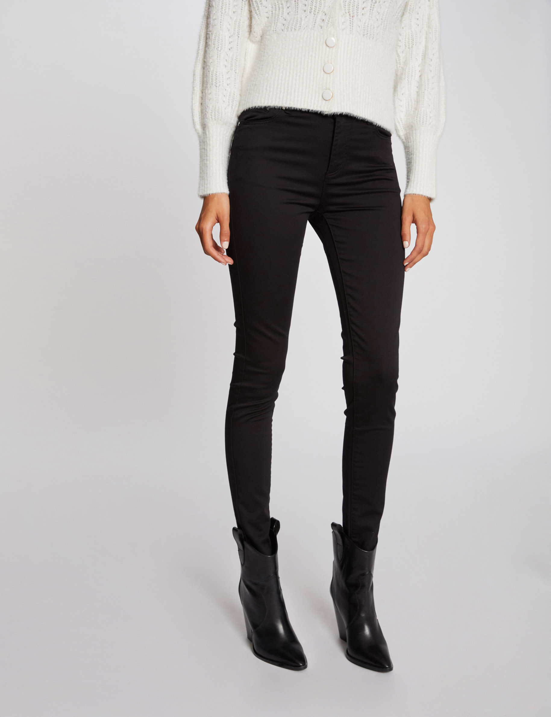 pantalon slim taille standard noir femme Pantalon slim taille standard noir femme