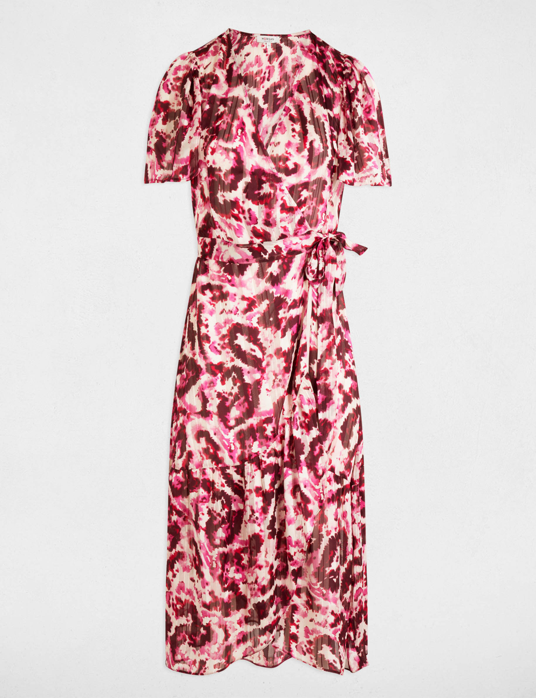 robe midi portefeuille multicolore femme Robe midi portefeuille multicolore femme