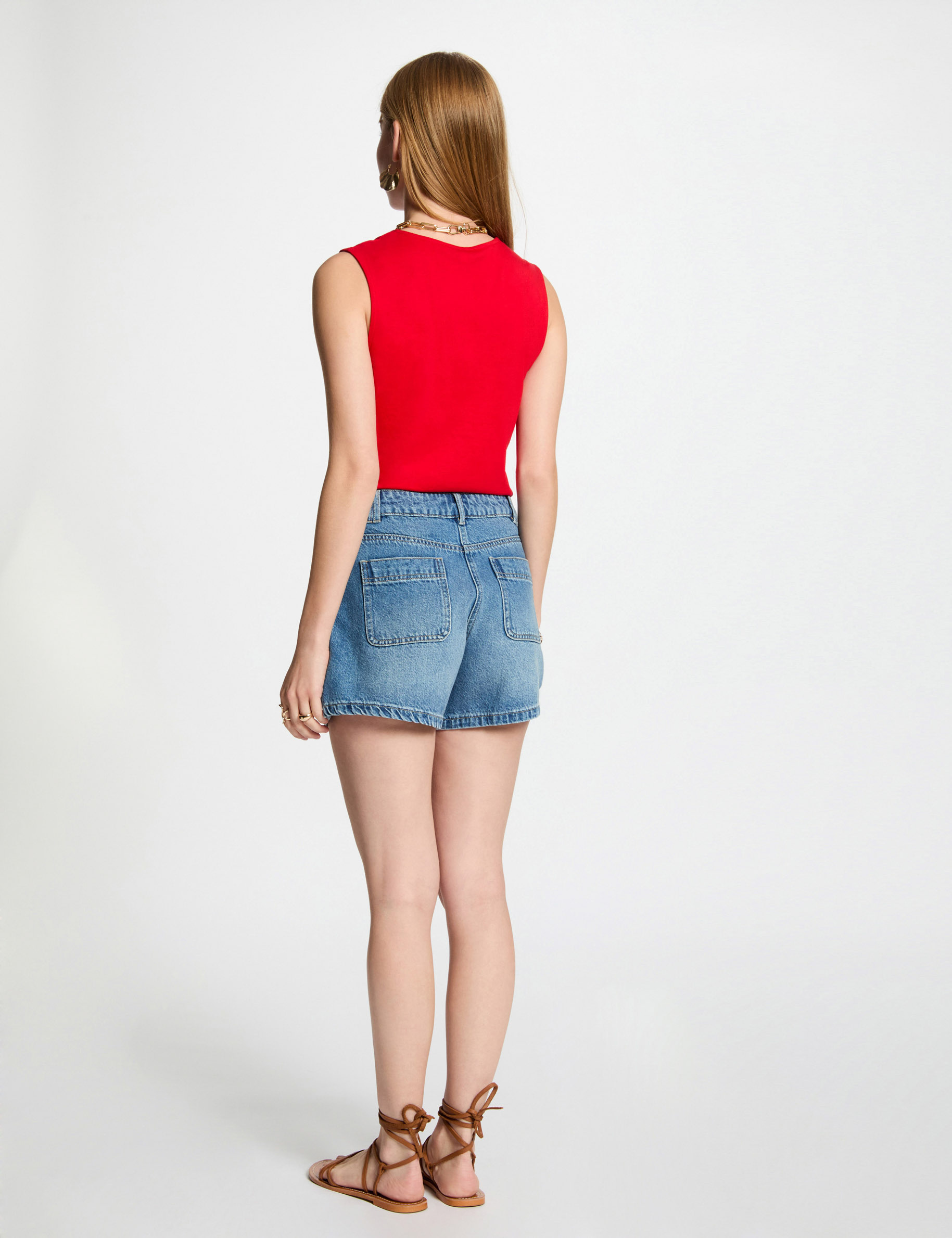 armelloses t shirt rot damen Ärmelloses T-shirt rot damen