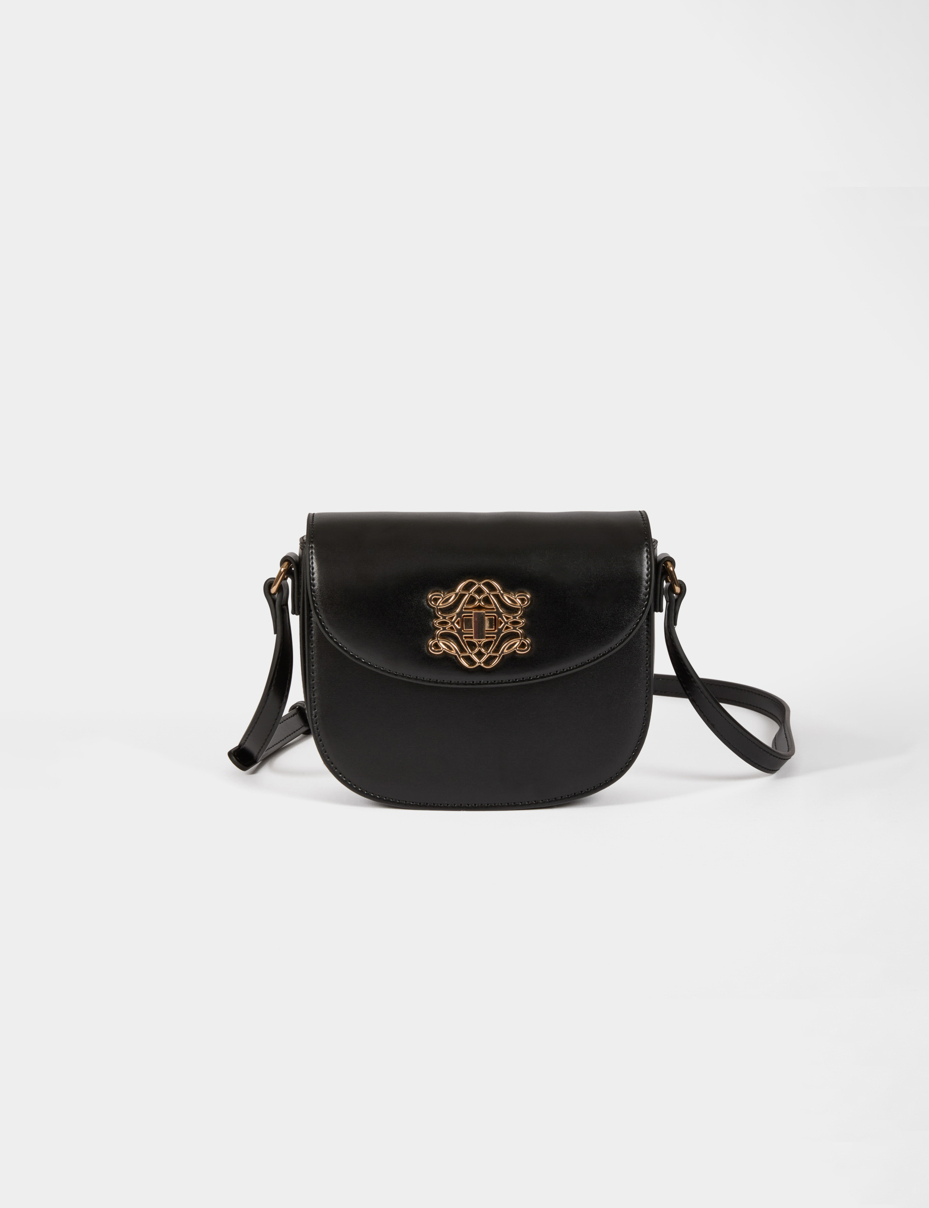 Sac bandouli&egrave;re similicuir noir femme