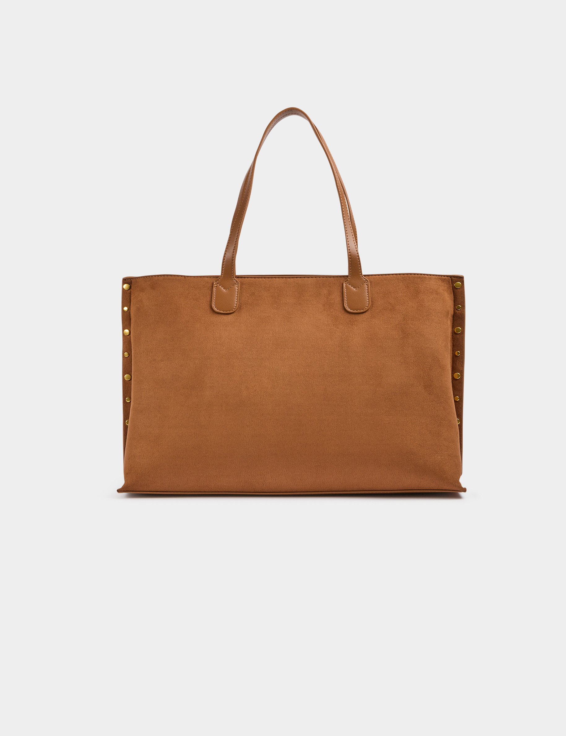 Genietete Tragetasche kamel damen