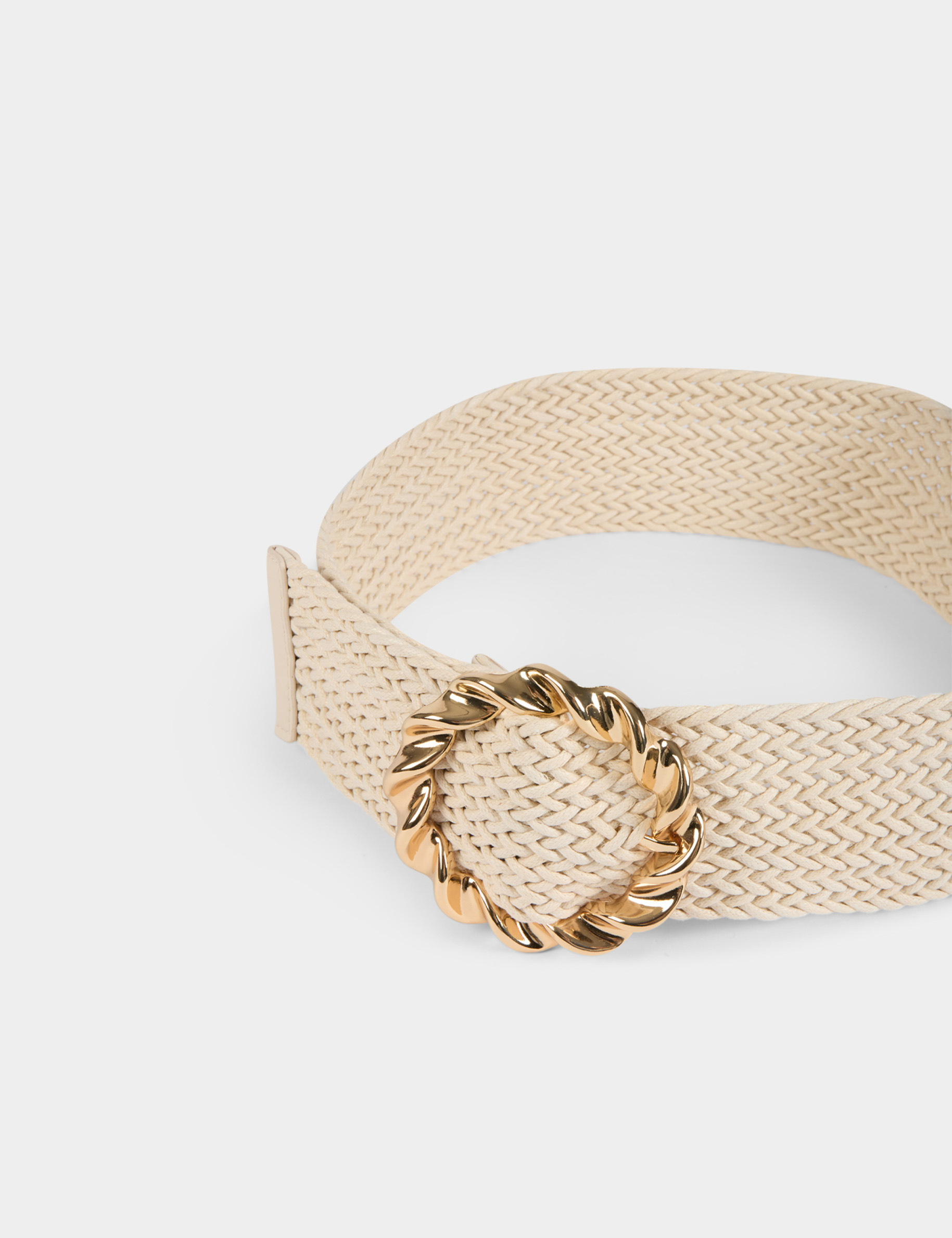 ceinture tressee ivoire femme elfenbein damen