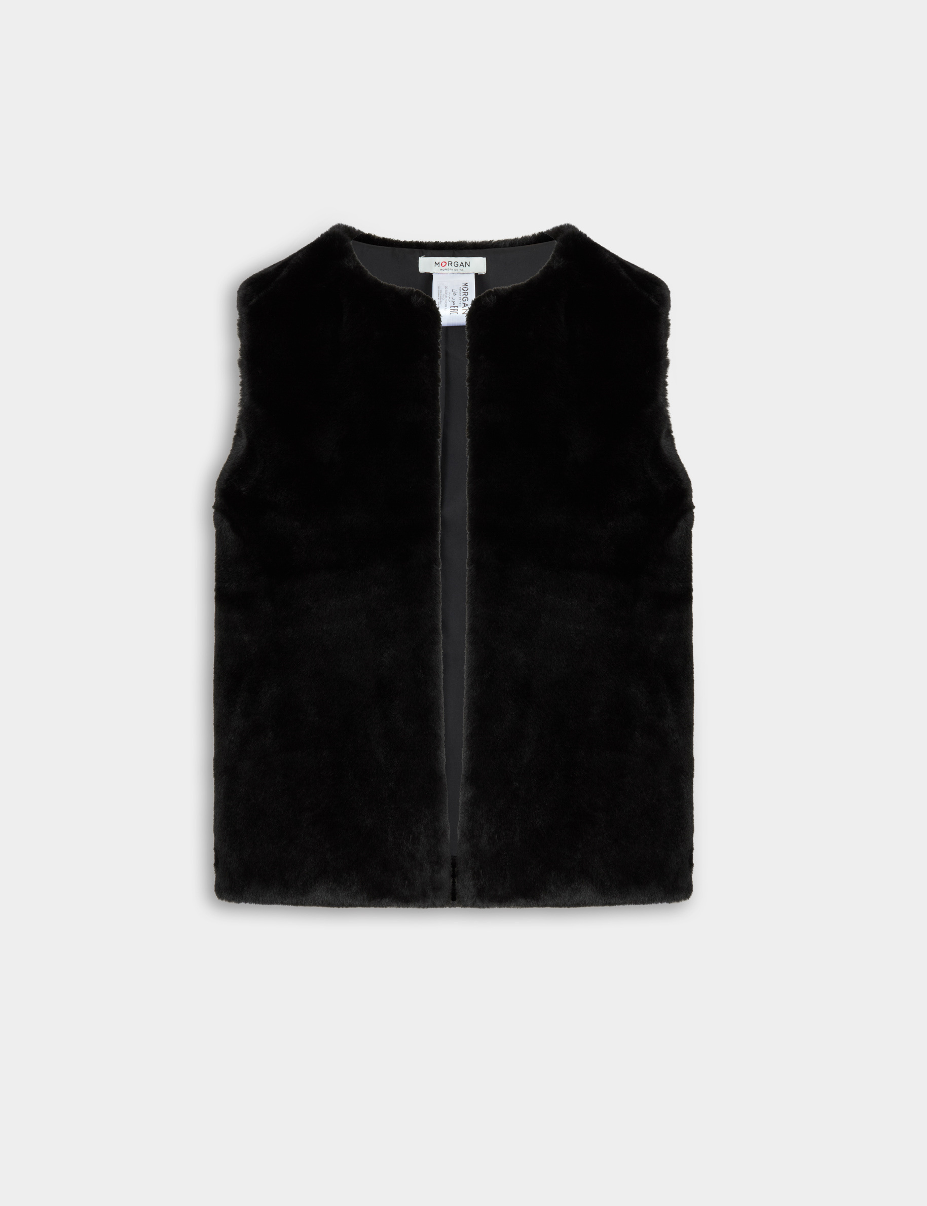 Gilet sans manches noir femme