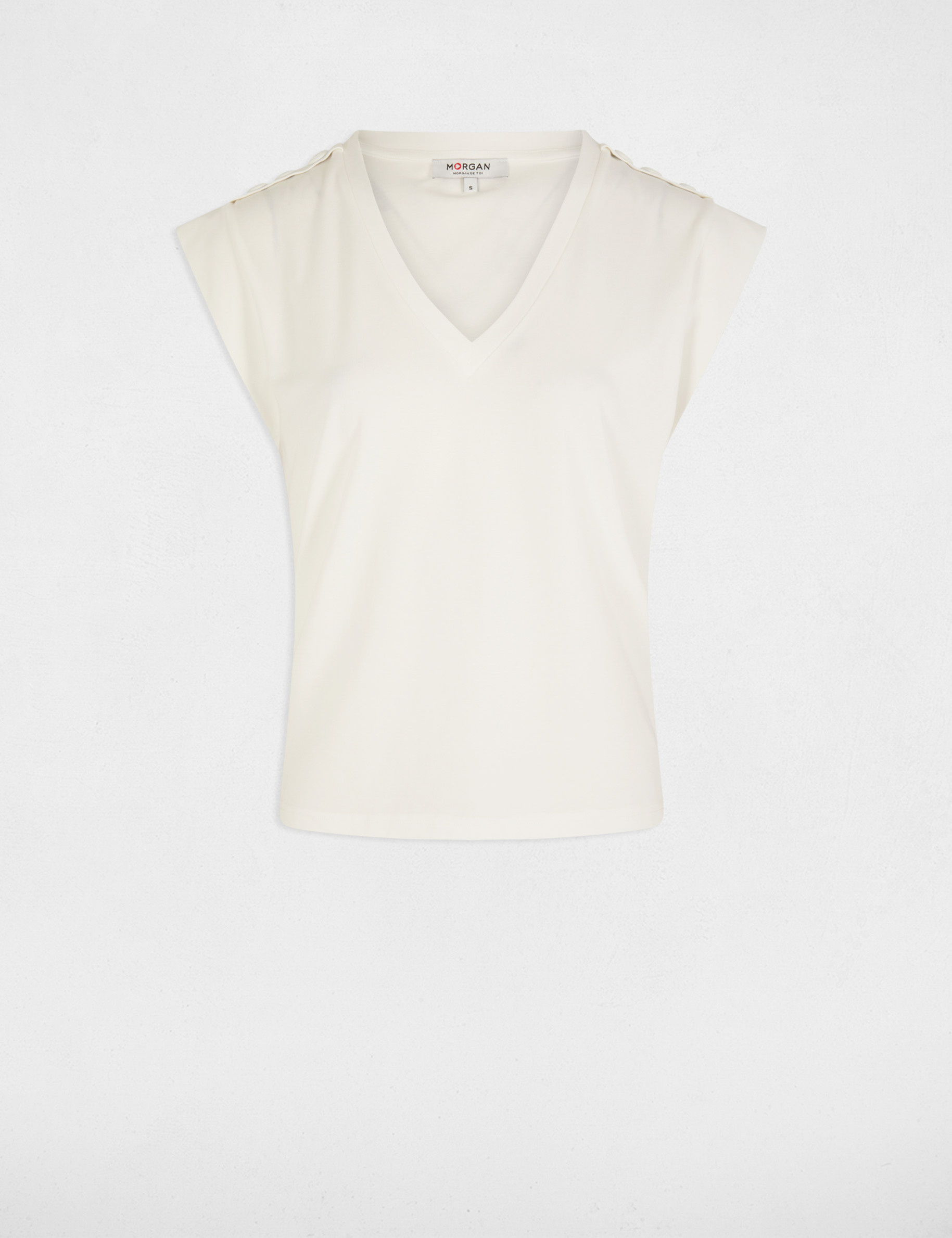 t shirt manches courtes blanc femme T-shirt manches courtes blanc femme