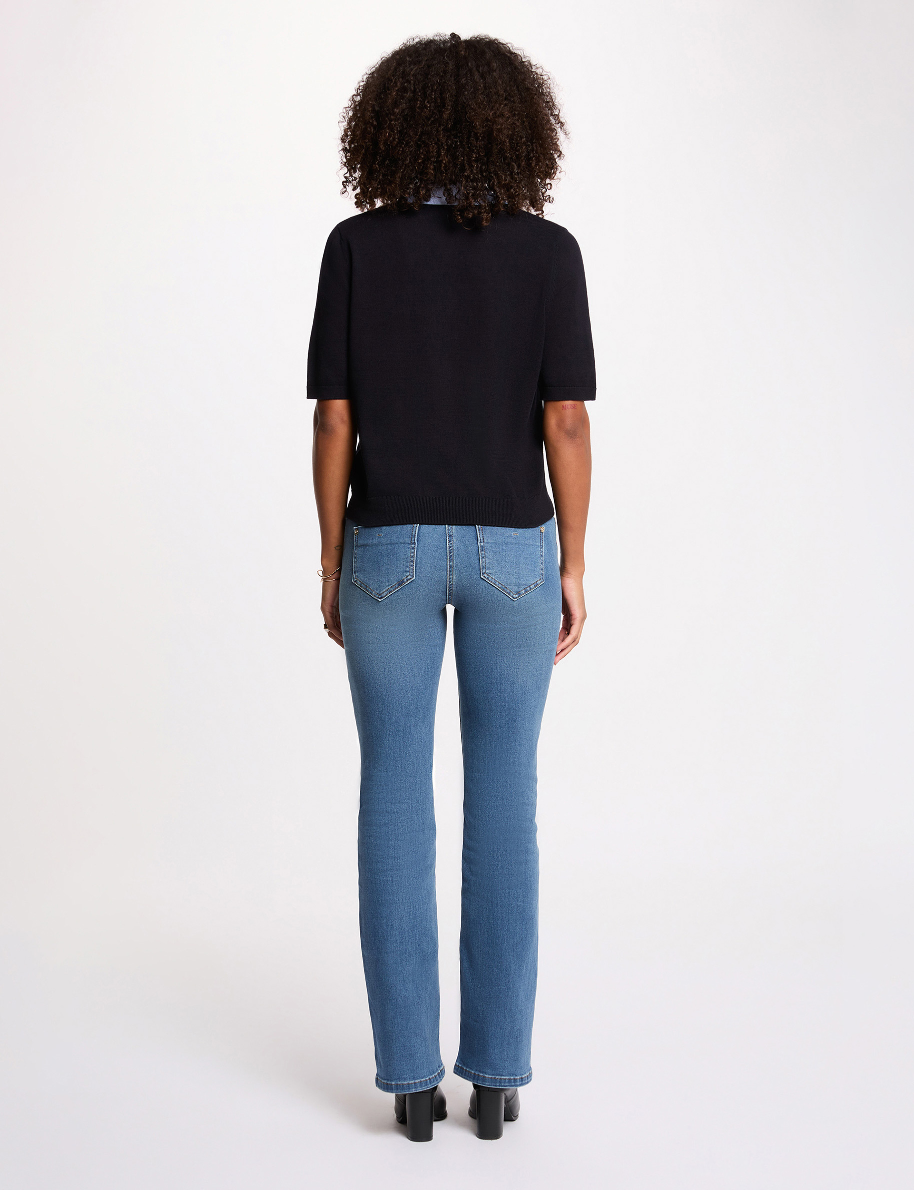 Pullover mit Reverskragen marineblau damen