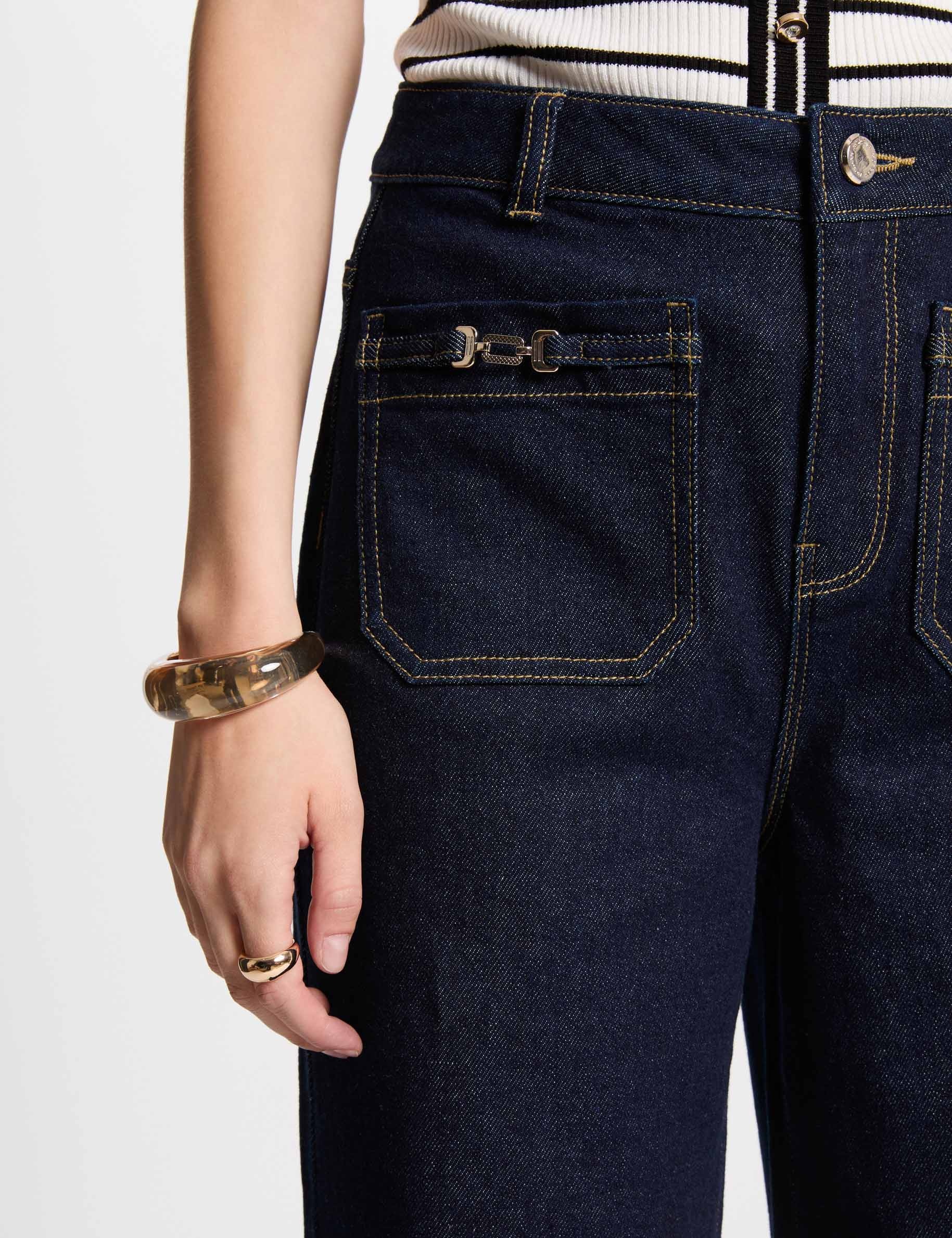 weit geschnittene jeans mit verzierungen rohes denim damen Weit geschnittene Jeans mit Verzierungen rohes denim damen